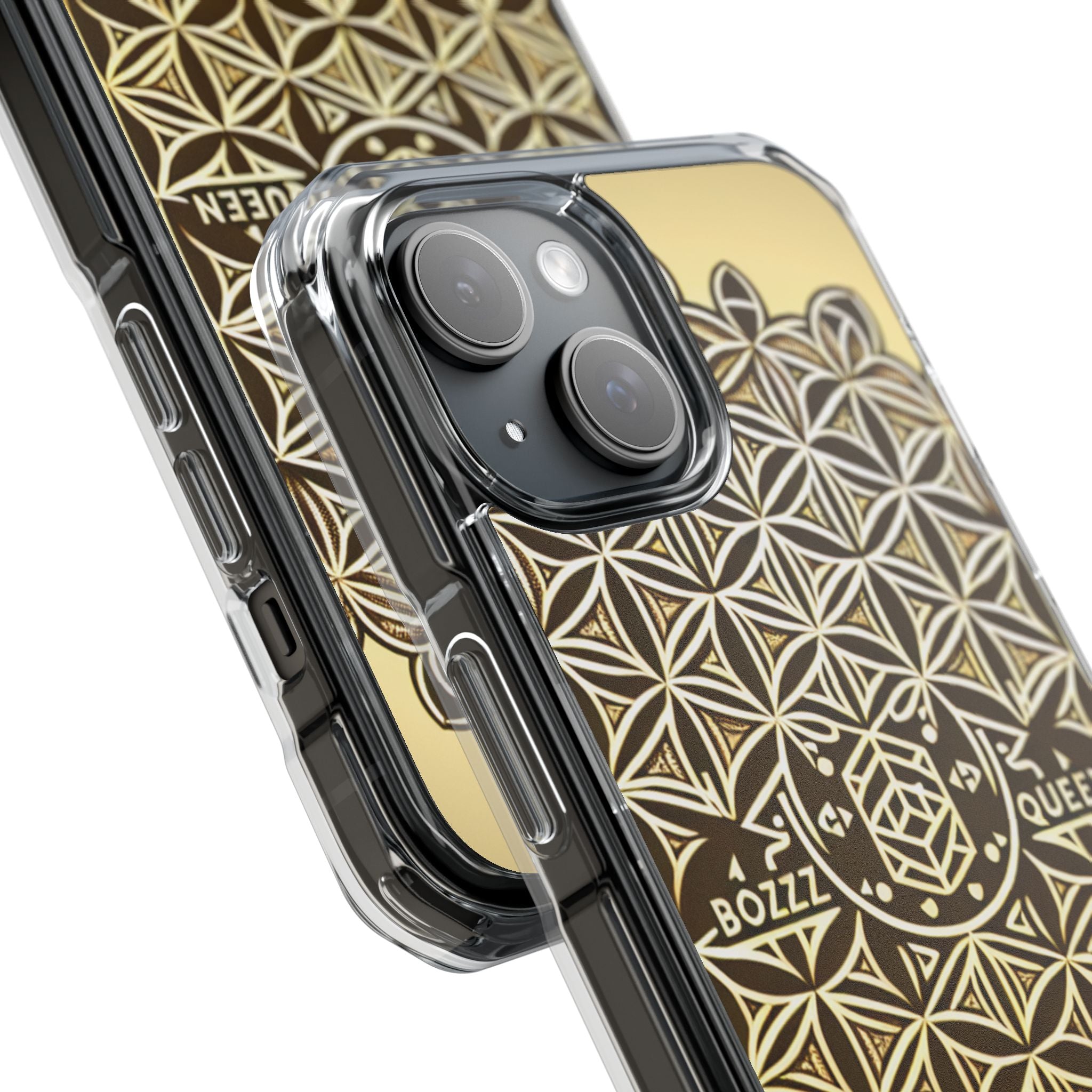 Magnetic Phone Case with Geometric Design, Aesthetic Impact Case for iPhone, Unique Phone Accessories, Gift for Her, Trendy Tech Gadget