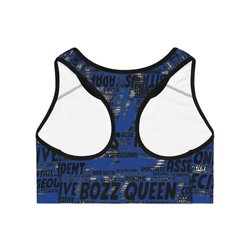 Empowering Sports Bra - Bozz Queen Origin Collection | Dark Blue & Black
