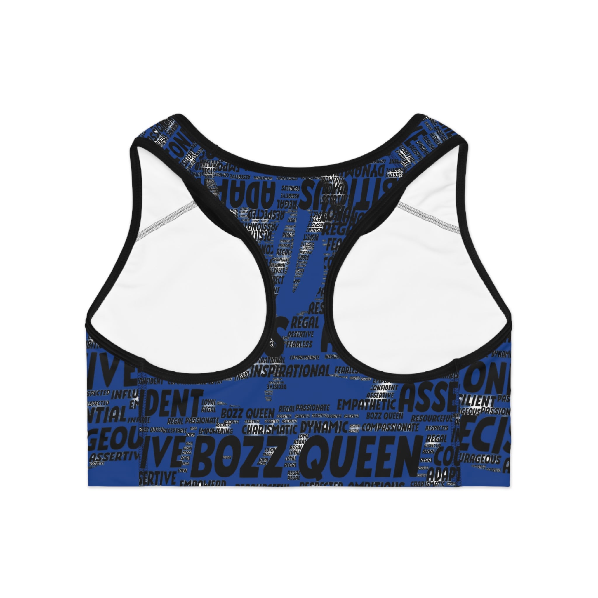 Empowering Sports Bra - Bozz Queen Origin Collection | Dark Blue & Black