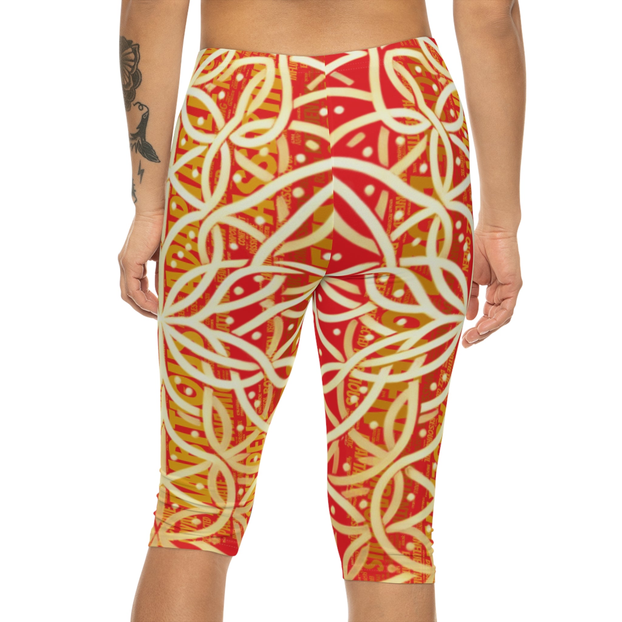 Red Chic Women's Capri Leggings - Premium Yoga Pants for Active Lifestyle