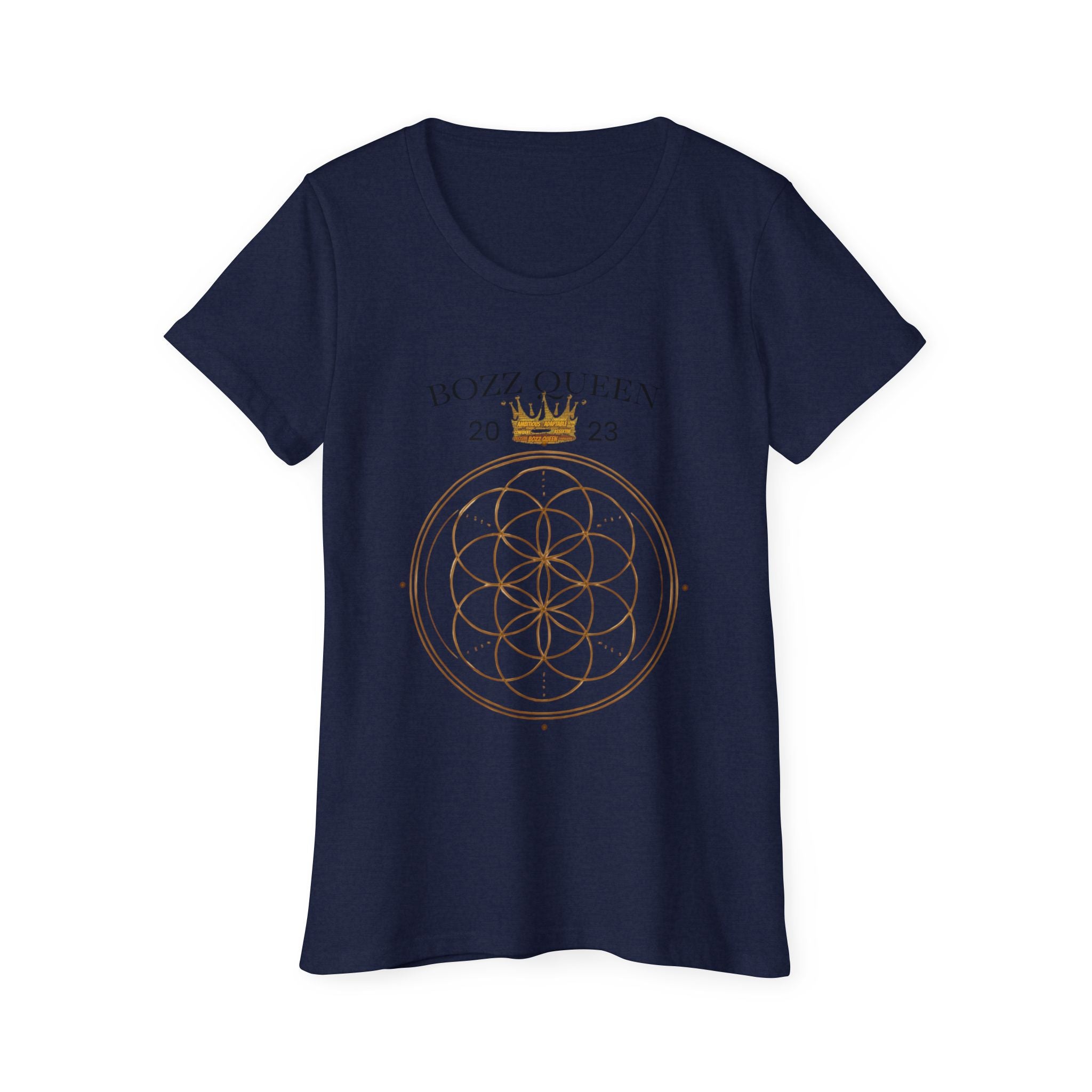 Bozz Queen Origin 2023 Sacred Geometry Goddess T-Shirt - Women's Organic Tee