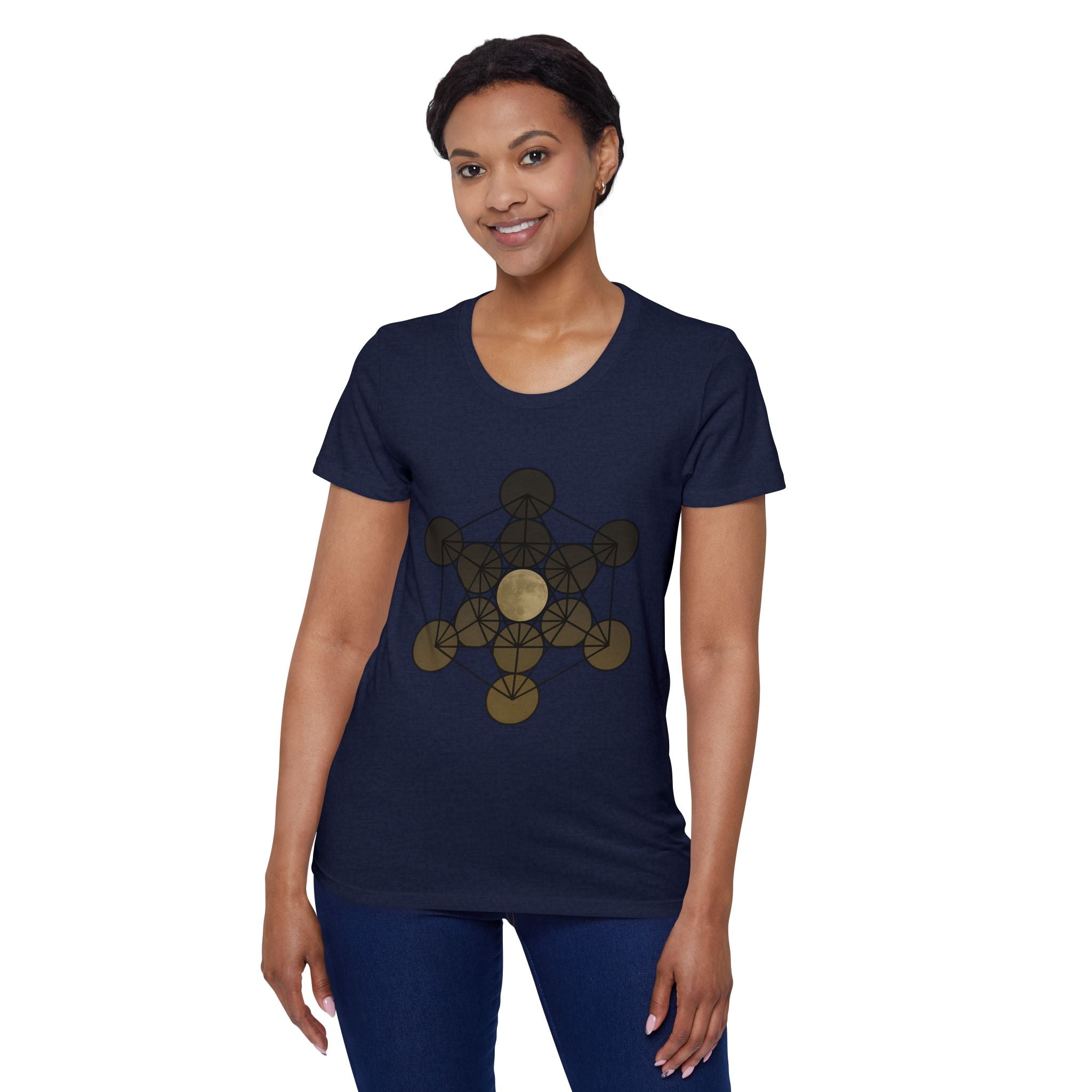 Bozz Queen Metatron's Cube Sacred Geometry T-Shirt - Women's Organic Cotton Tee