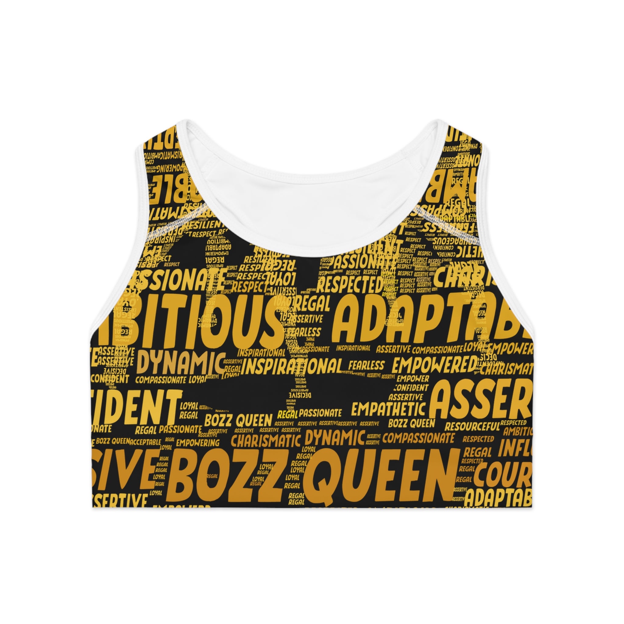 Copy of Empowered Words Sports Bra, Motivational Workout Top, Fitness Gear for Women, Ideal for Gym or Yoga, Inspiring Activewear