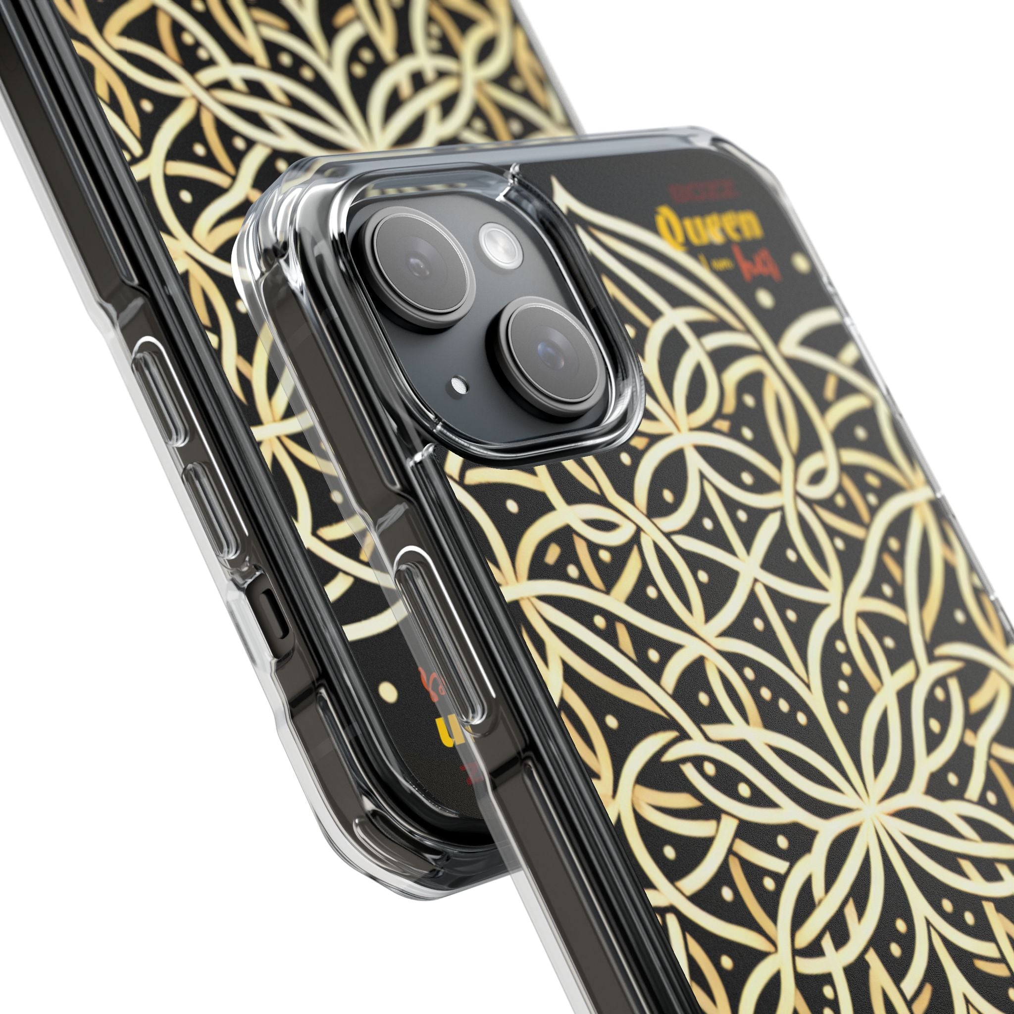 Elegant Floral Magnetic Phone Case, Clear Protective Cover, Unique Gift, Spring Accessories, Phone Protection, Trendy Case