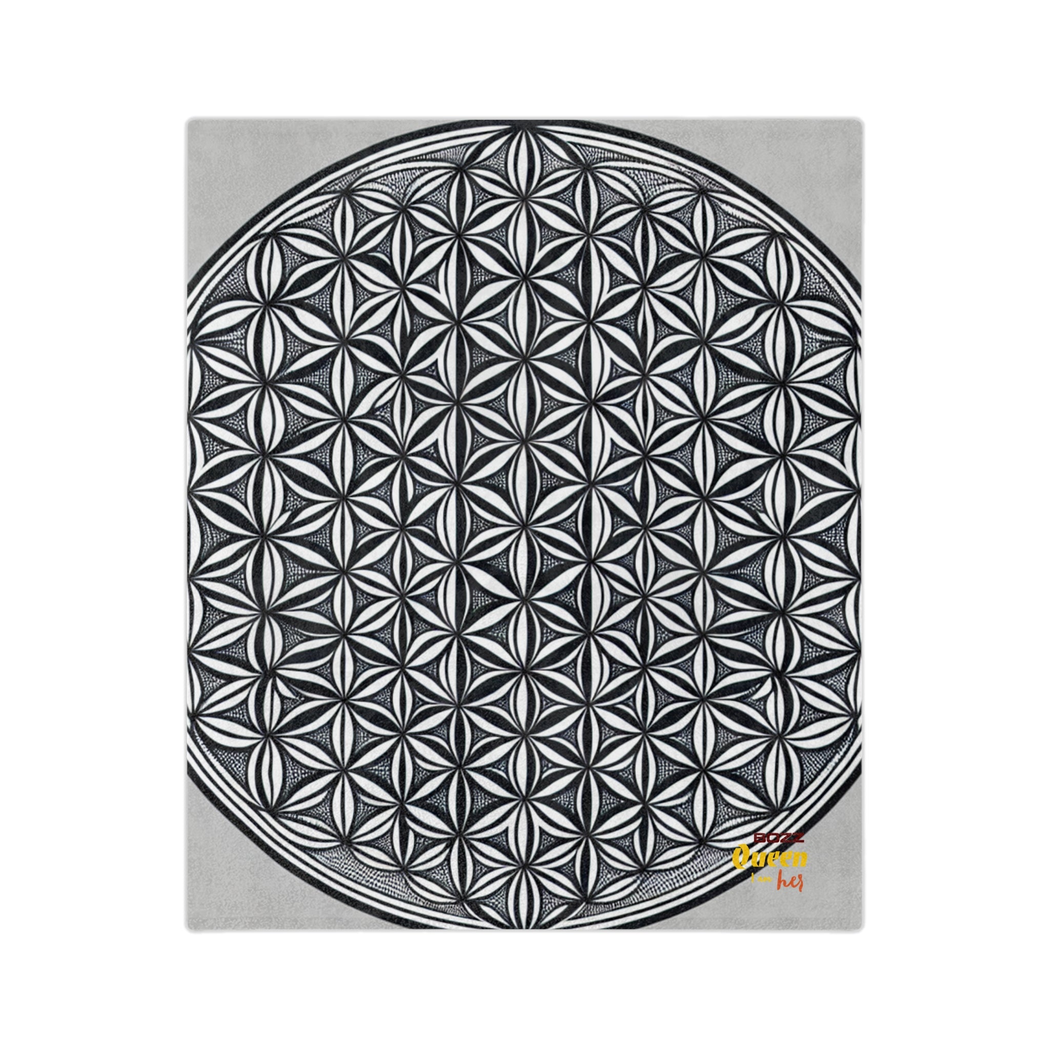 Cozy Velveteen Microfiber Blanket with Geometric Design, Soft Throw for Relaxation, Gift for All Occasions, Home Decor, Meditation