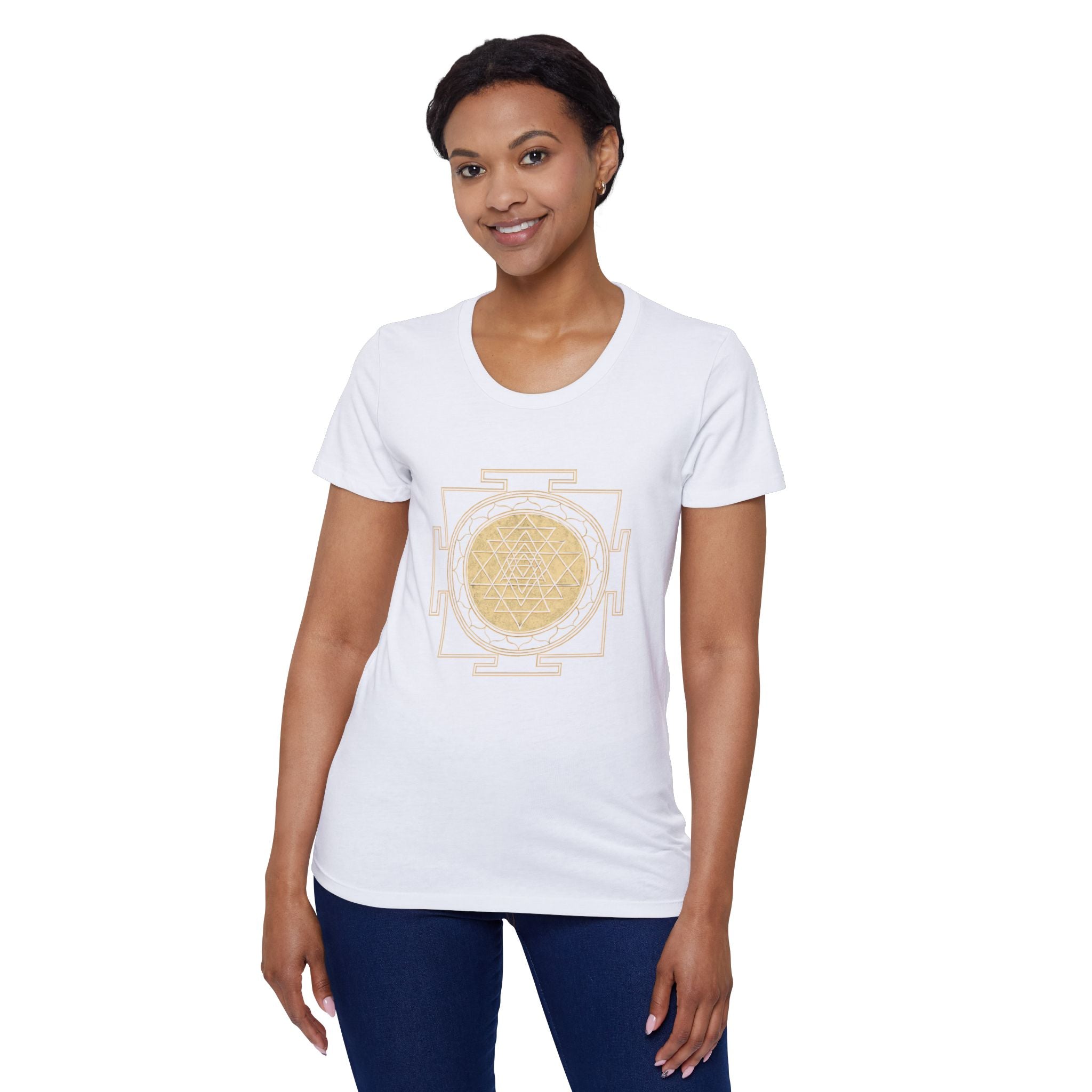 Bozz Queen Sri Yantra Sacred Geometry T-Shirt - Women's Organic Cotton Tee