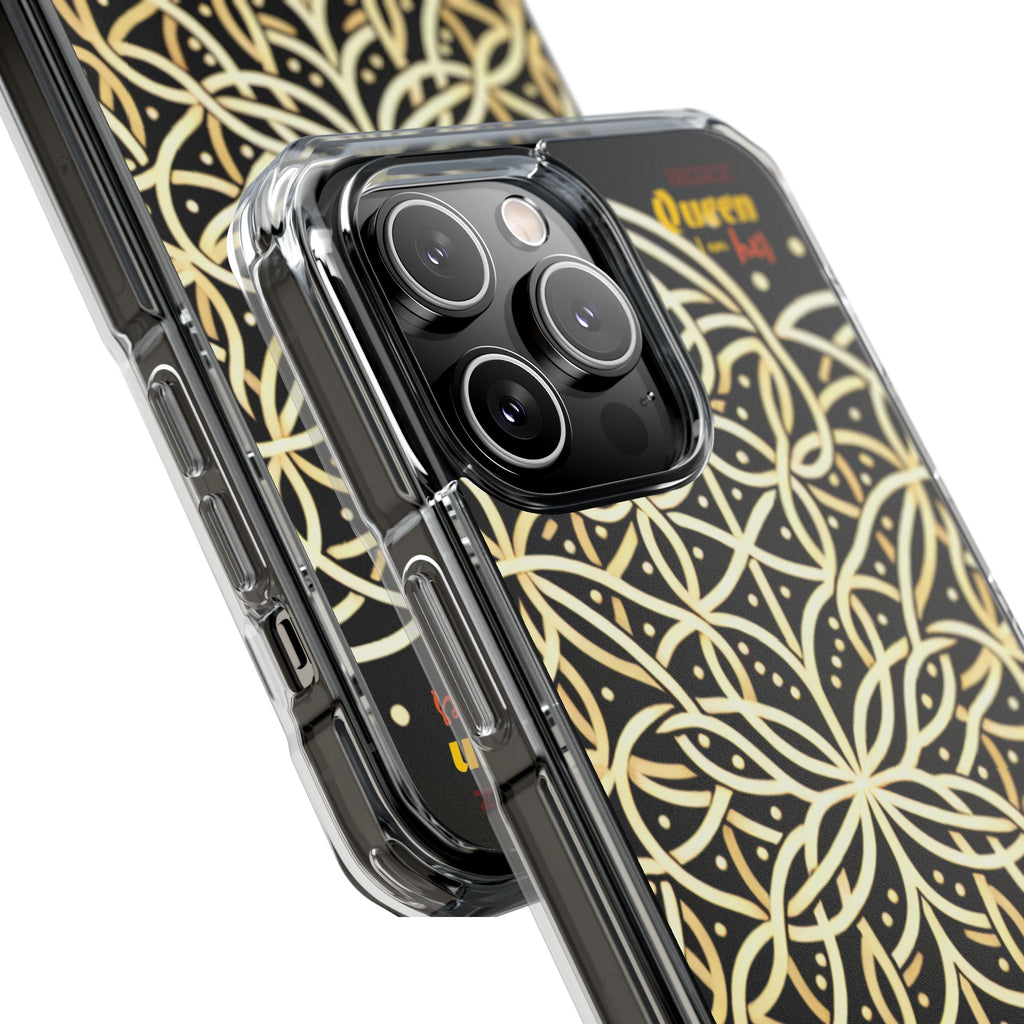 Elegant Floral Magnetic Phone Case, Clear Protective Cover, Unique Gift, Spring Accessories, Phone Protection, Trendy Case