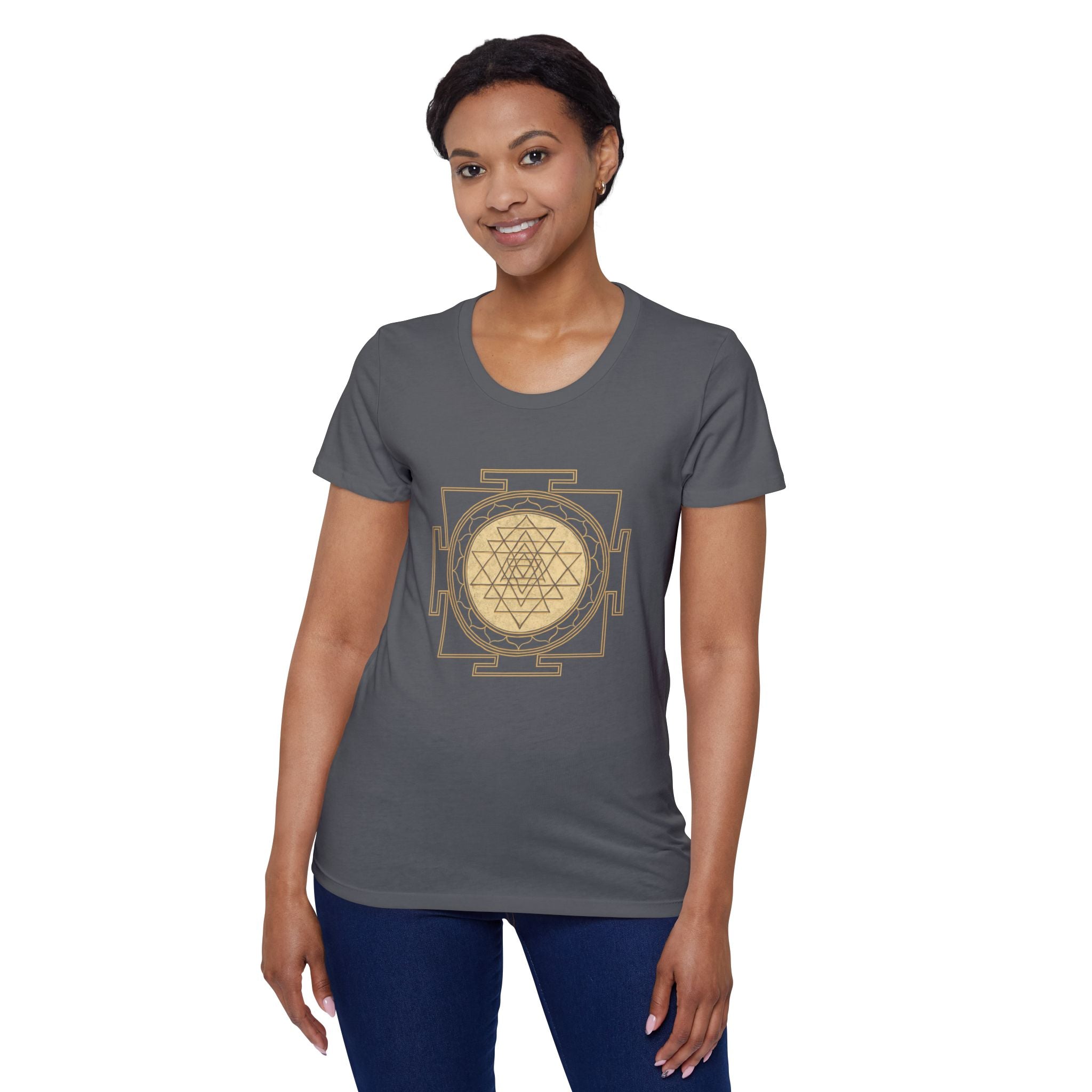 Bozz Queen Sri Yantra Sacred Geometry T-Shirt - Women's Organic Cotton Tee