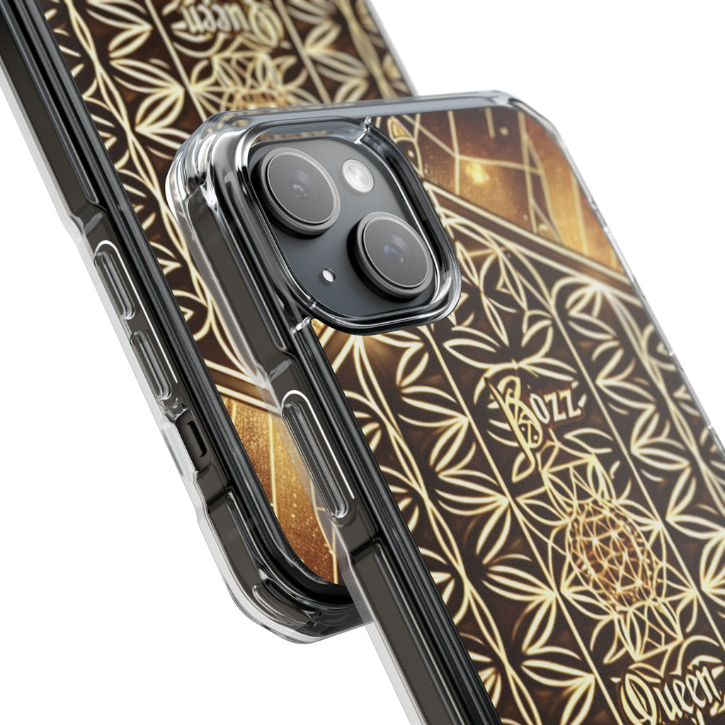 Magnetic Phone Case, Bozz Queen Case, Unique Clear Case, Customizable Phone Cover, Perfect Gift for Her