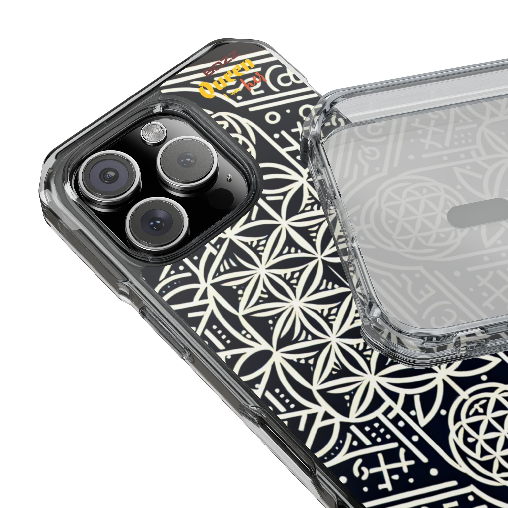 Magnetic Clear Impact Phone Cases with Geometric Design, Protective Cell Phone Covers, Unique Gift for Tech Lovers, Modern [...]