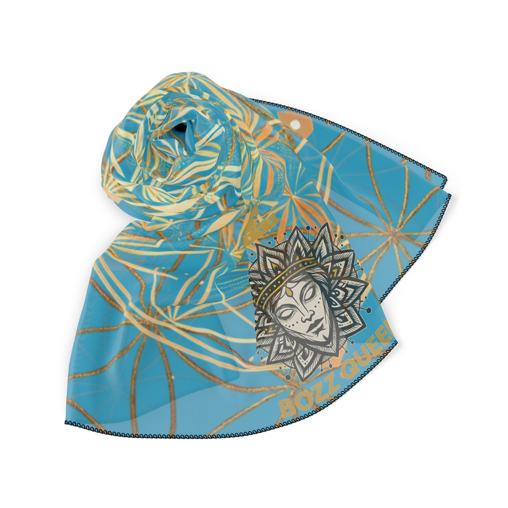Flower of Life Turquoise Scarf - Sacred Geometry Spiritual Accessory