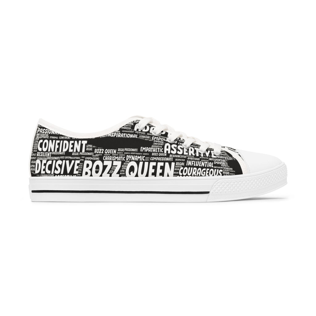 Assertive Women's Sneakers - Black & White Empowering Footwear for Confident Women