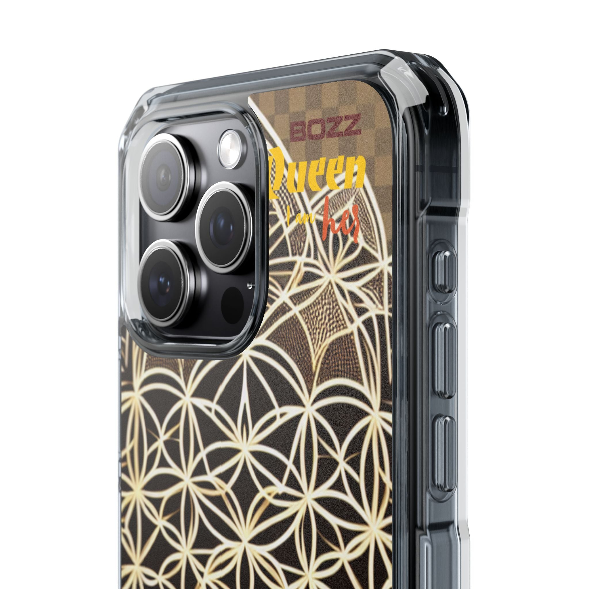 Stylish Magnetic Phone Case with Floral Design, Clear iPhone Case, Bohemian Phone Cover, Budding Flower Impact Case, Unique Tech Accessory