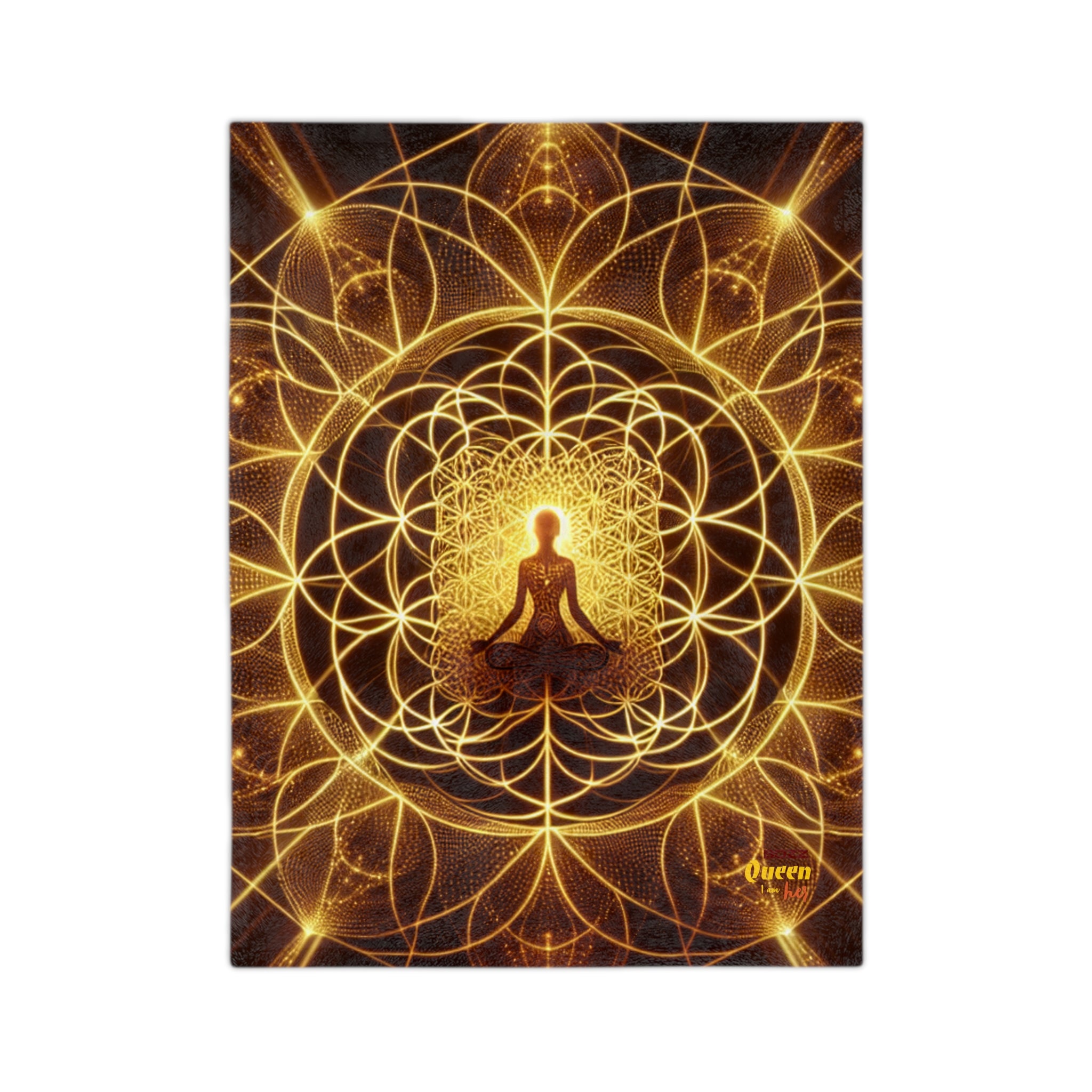 Meditation Goddess Microfiber Blanket | Cozy Spiritual Decor, Mindfulness Gift, Yoga Accessories, Home Comfort, Zen Atmosphere