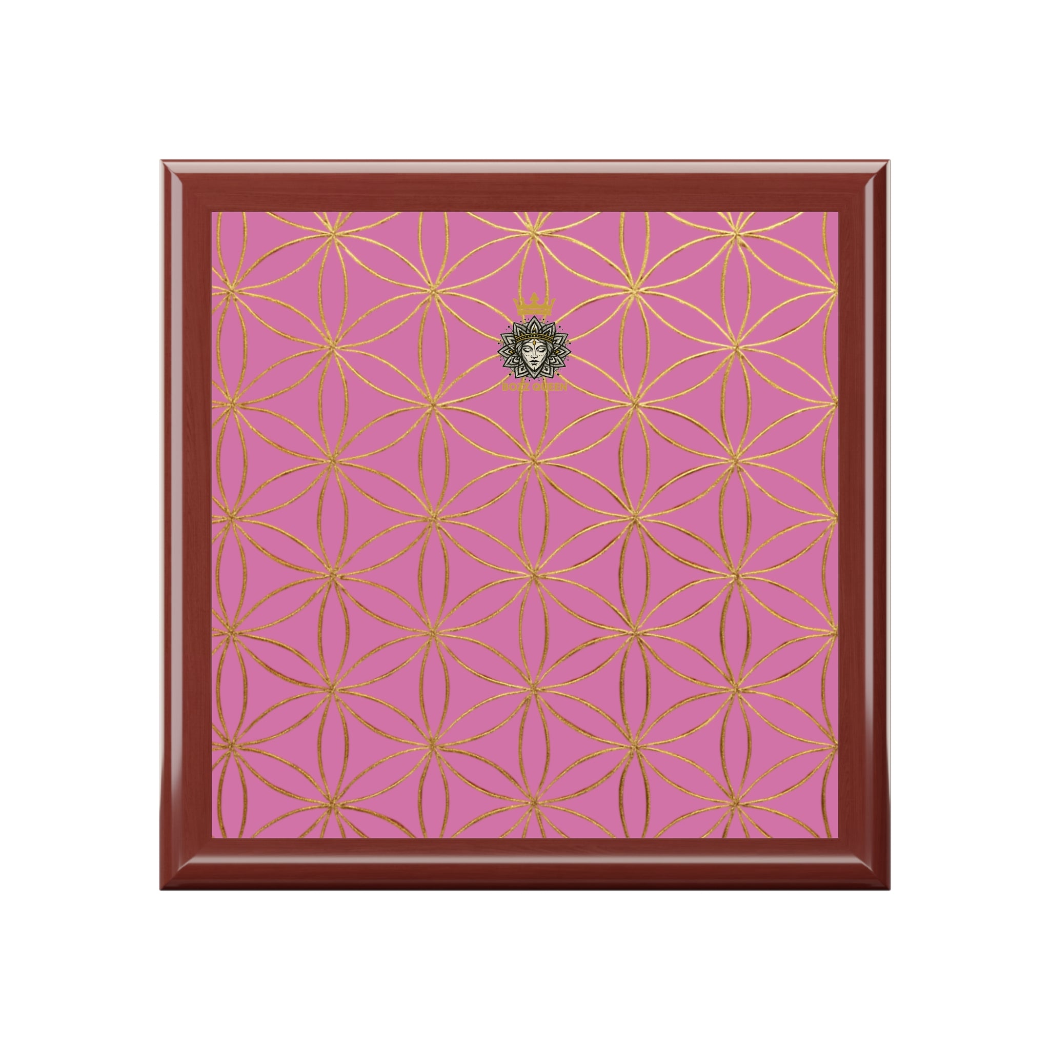 Flower of Life Jewelry Box - Light Pink Elegant Keepsake Organizer