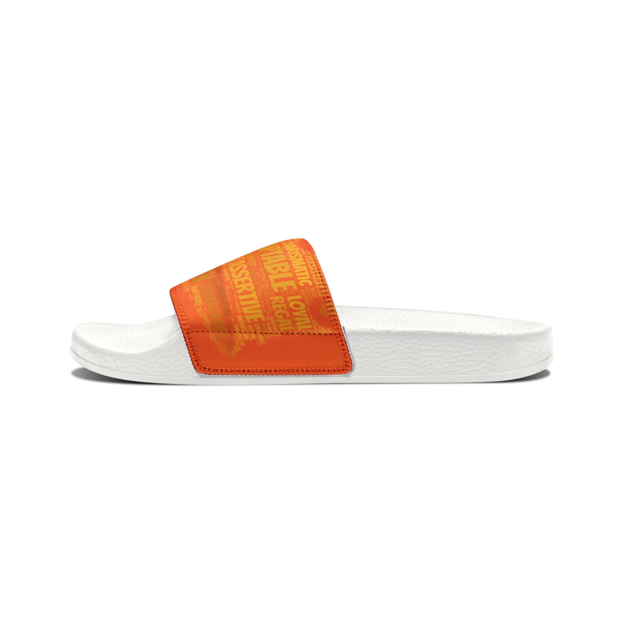 Bozz Queen Orange & Gold Women's Sandals - Removable Strap Beach Slides