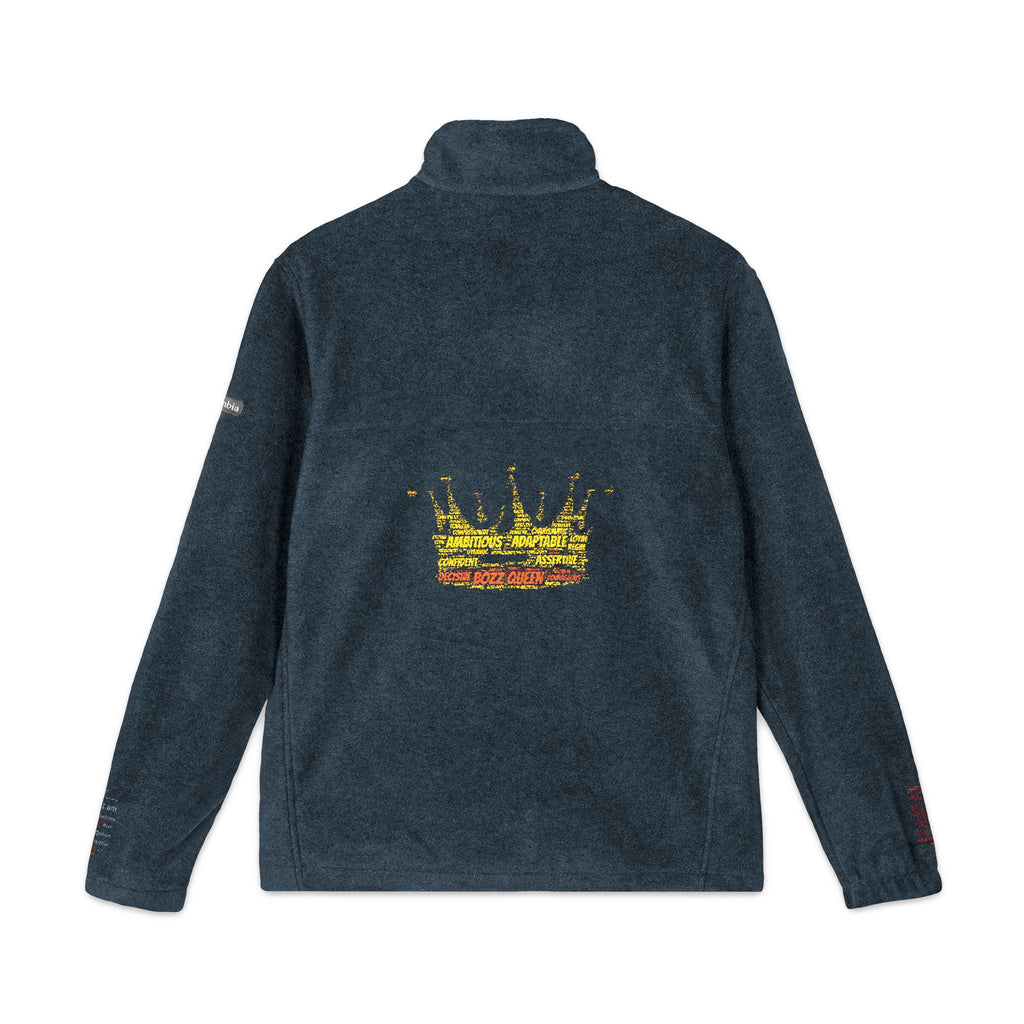 Queen of the Heart Embroidered Fleece Jacket - Bozz Queen Unisex Cozy Outerwear