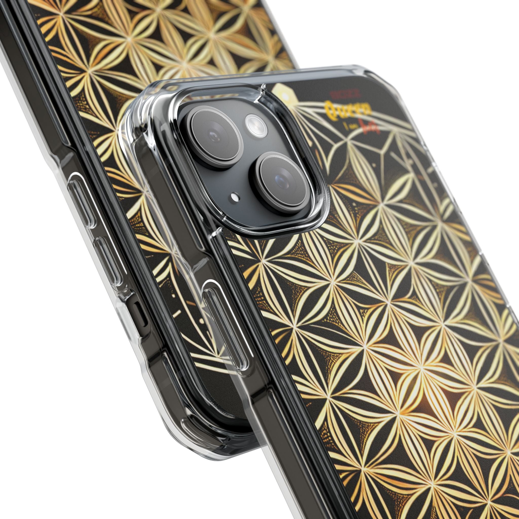 Flower of Life Magnetic Clear Case, Personalized Phone Case, Protective Impact Case, Gift for Him or Her, Boho Phone Accessories