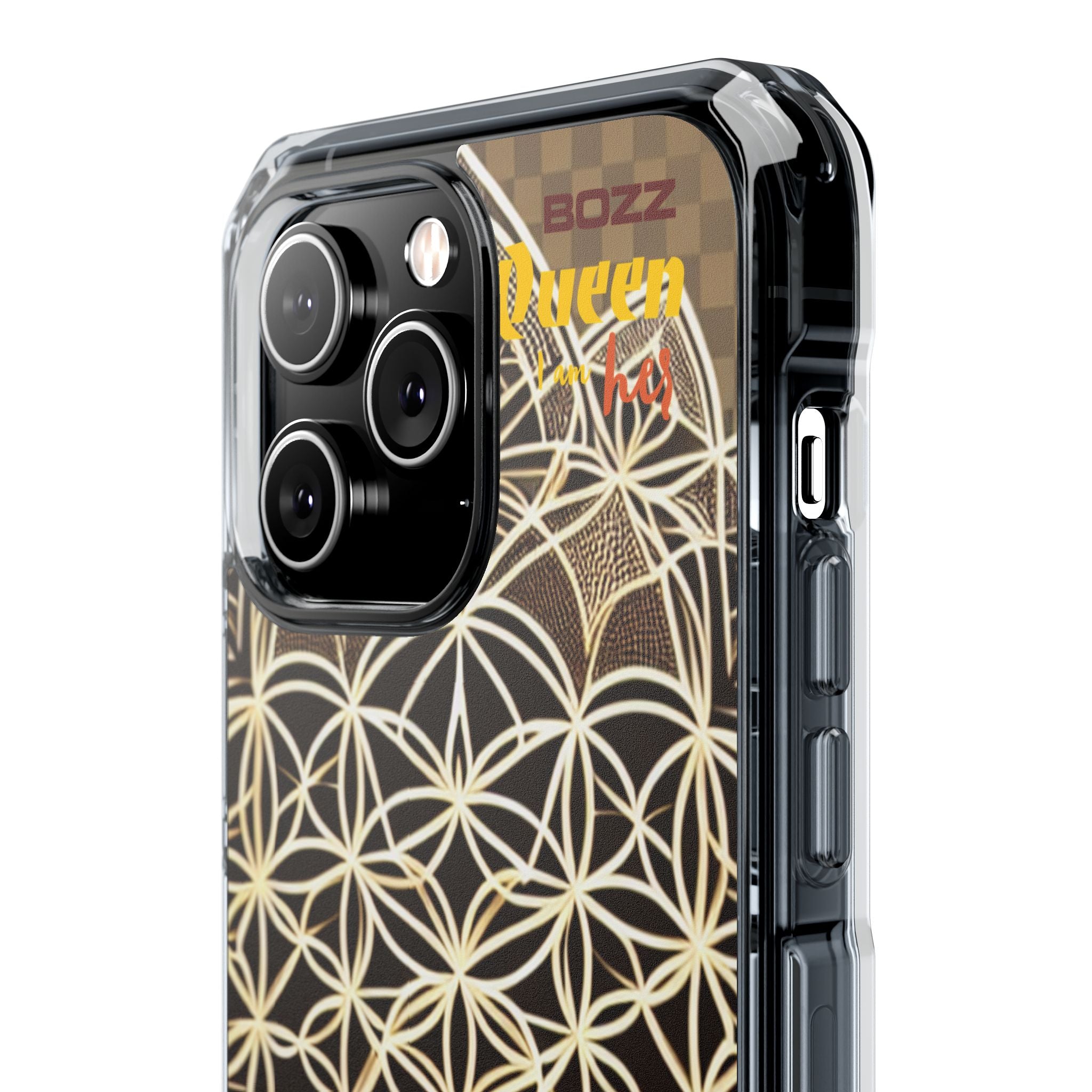 Stylish Magnetic Phone Case with Floral Design, Clear iPhone Case, Bohemian Phone Cover, Budding Flower Impact Case, Unique Tech Accessory