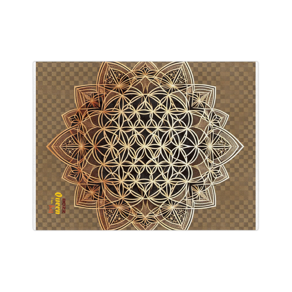 Exquisite Velveteen Microfiber Blanket - Cozy Mandala Design for Meditation, Home Decor, Gift, Yoga, Spa