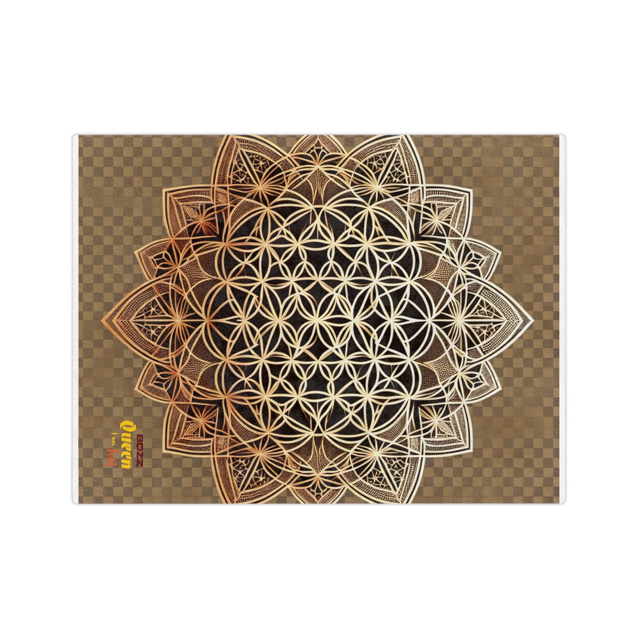 Exquisite Velveteen Microfiber Blanket - Cozy Mandala Design for Meditation, Home Decor, Gift, Yoga, Spa