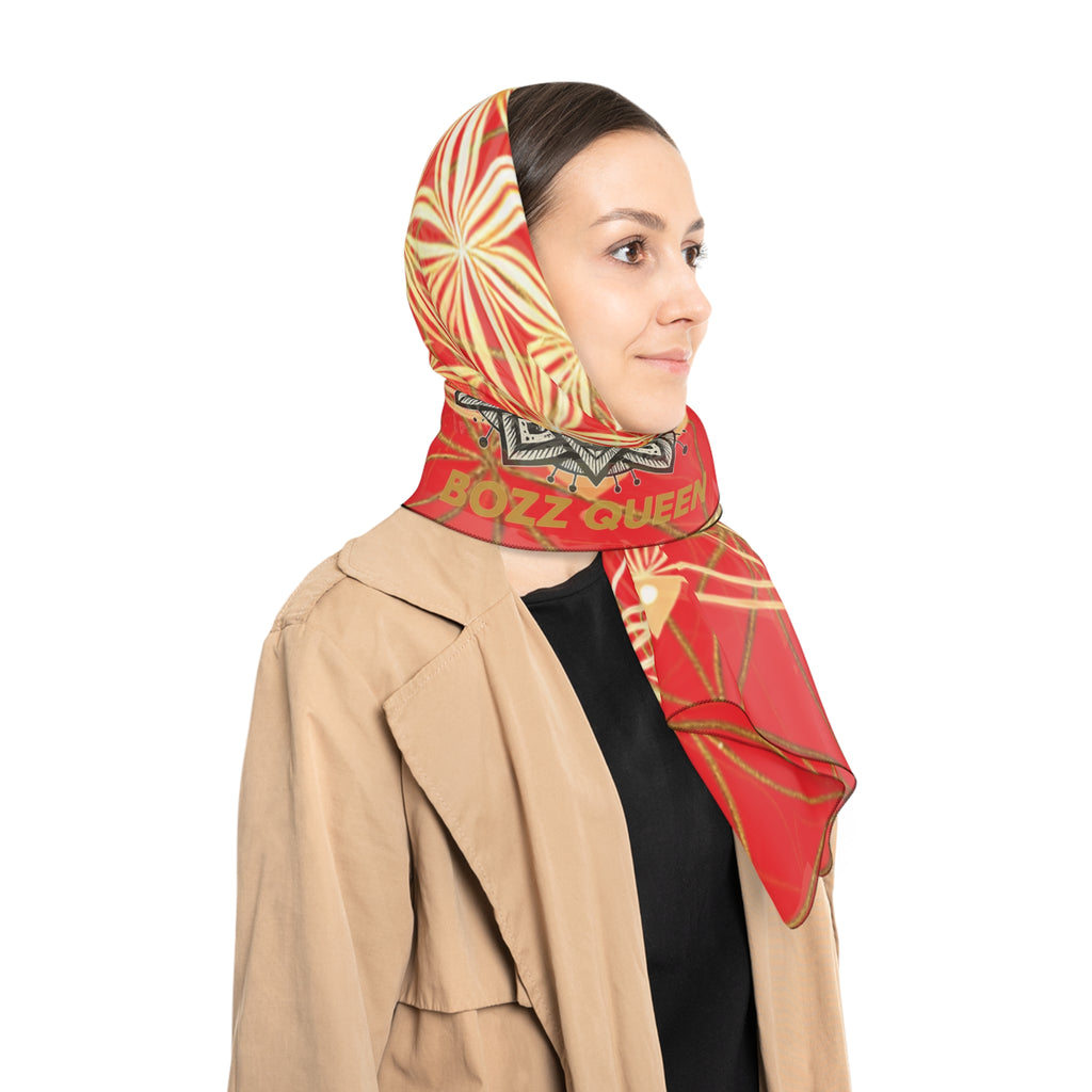 Flower of Life Red Scarf - Sacred Geometry Spiritual Accessory