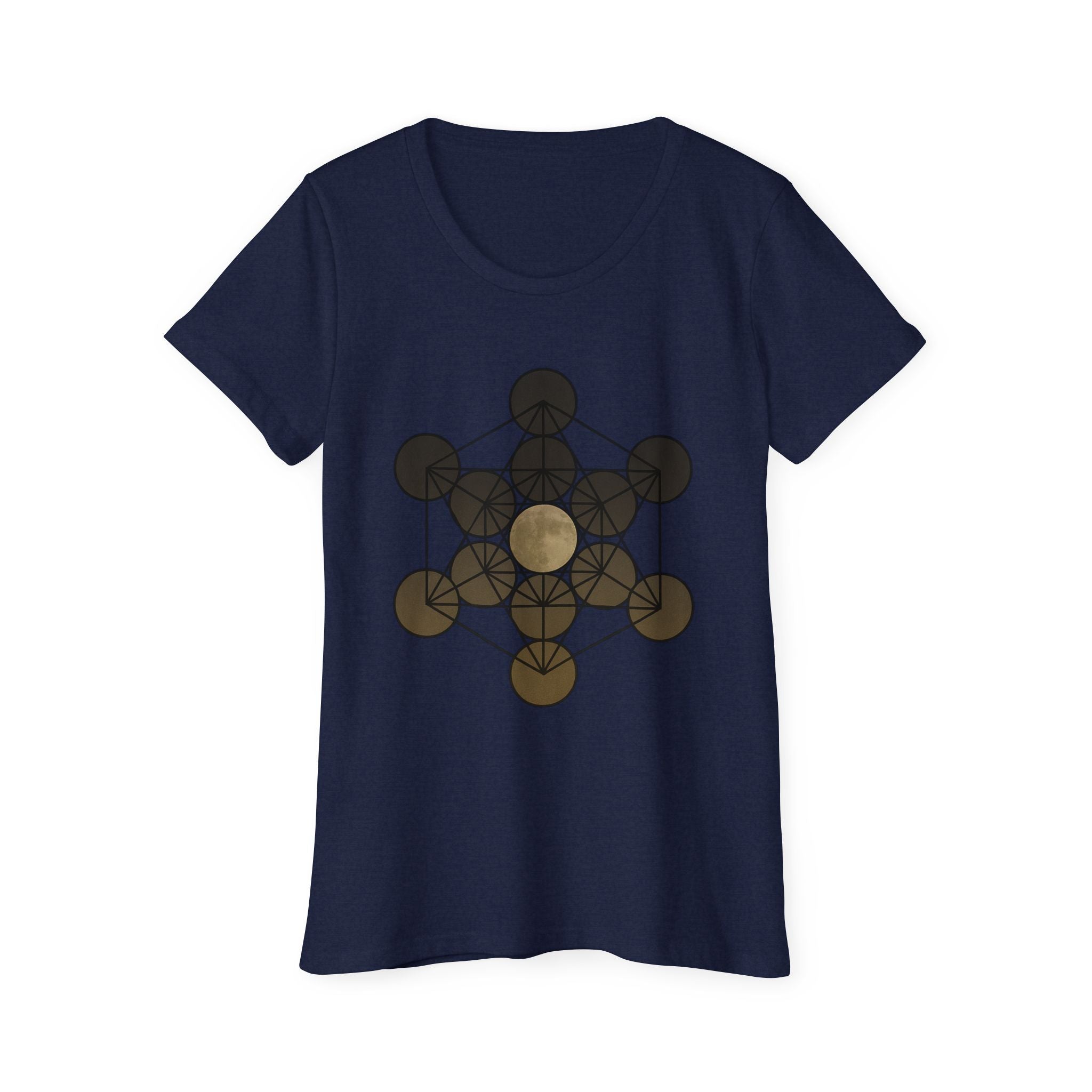 Bozz Queen Metatron's Cube Sacred Geometry T-Shirt - Women's Organic Cotton Tee