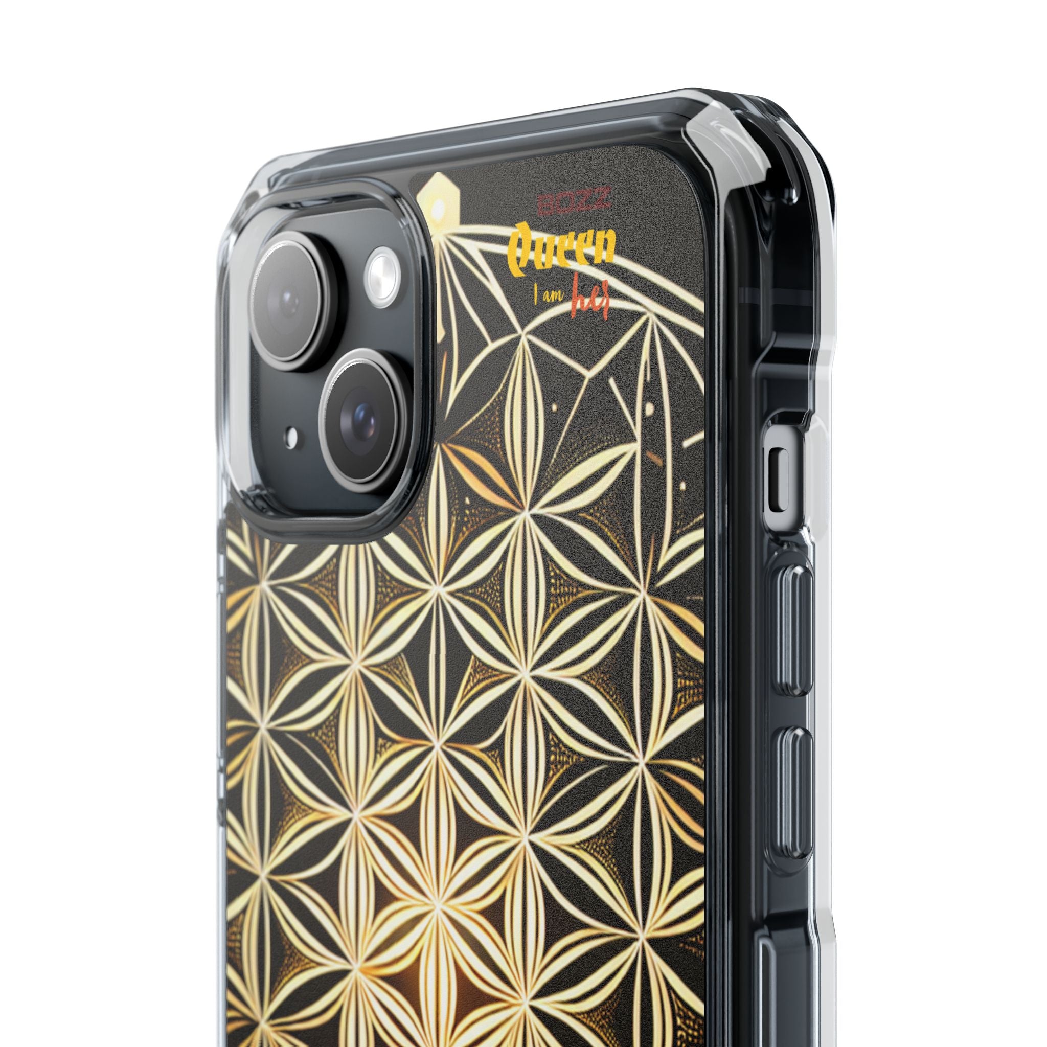 Flower of Life Magnetic Clear Case, Personalized Phone Case, Protective Impact Case, Gift for Him or Her, Boho Phone Accessories