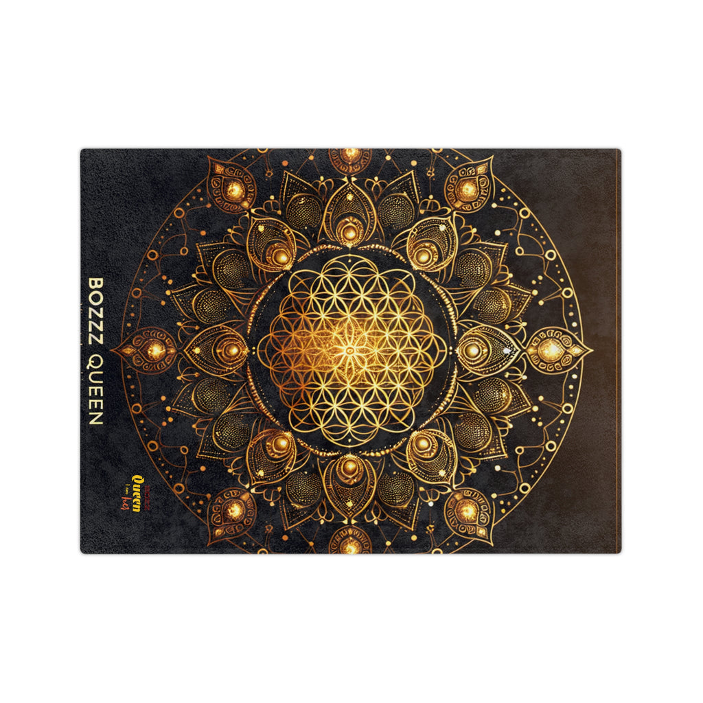 Mandala Velvet Blanket - Cozy Gift for Bohemian Decor, Home Accents, Meditation, Yoga, Queen Gifts