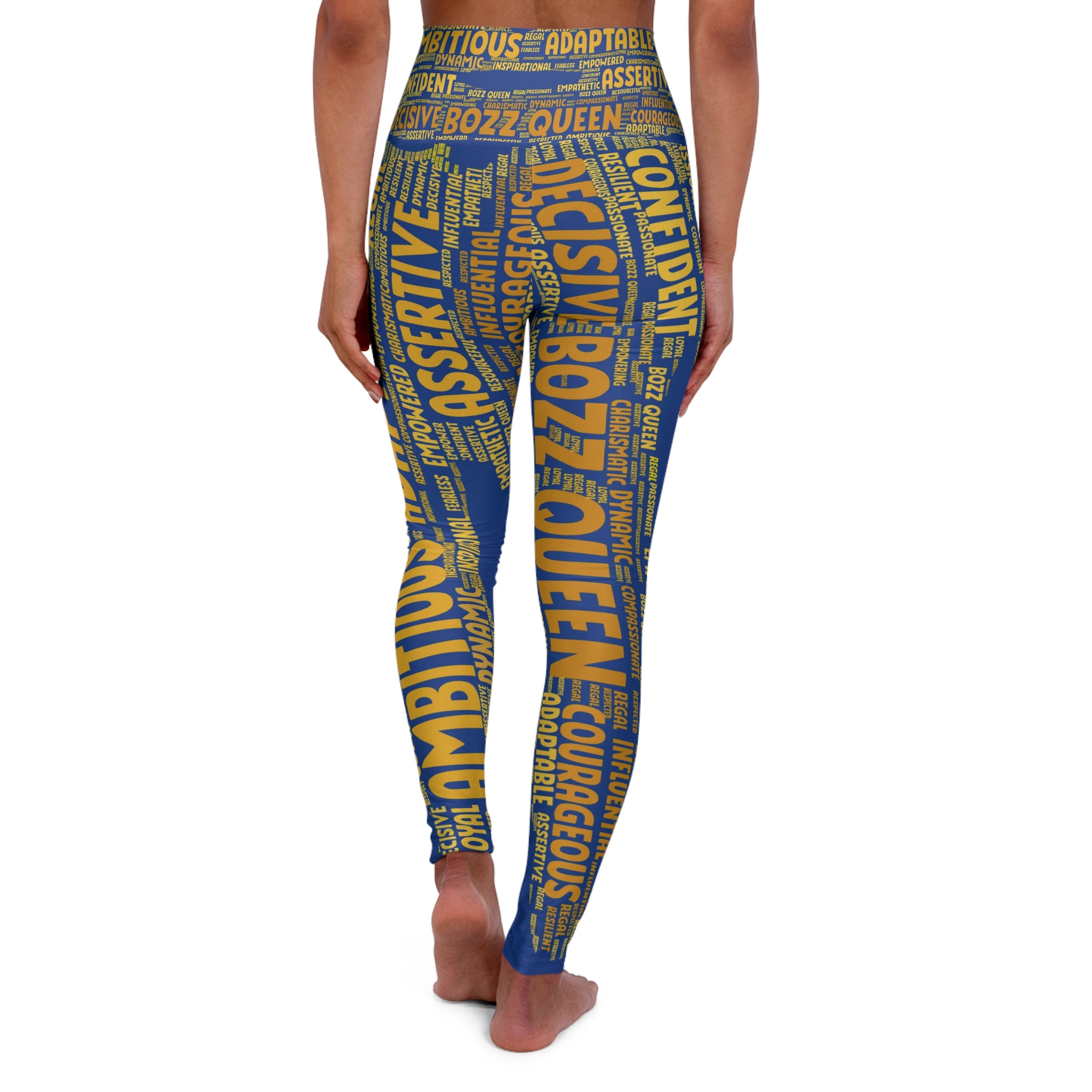 Empowering High Waisted Yoga Leggings - Motivational Activewear