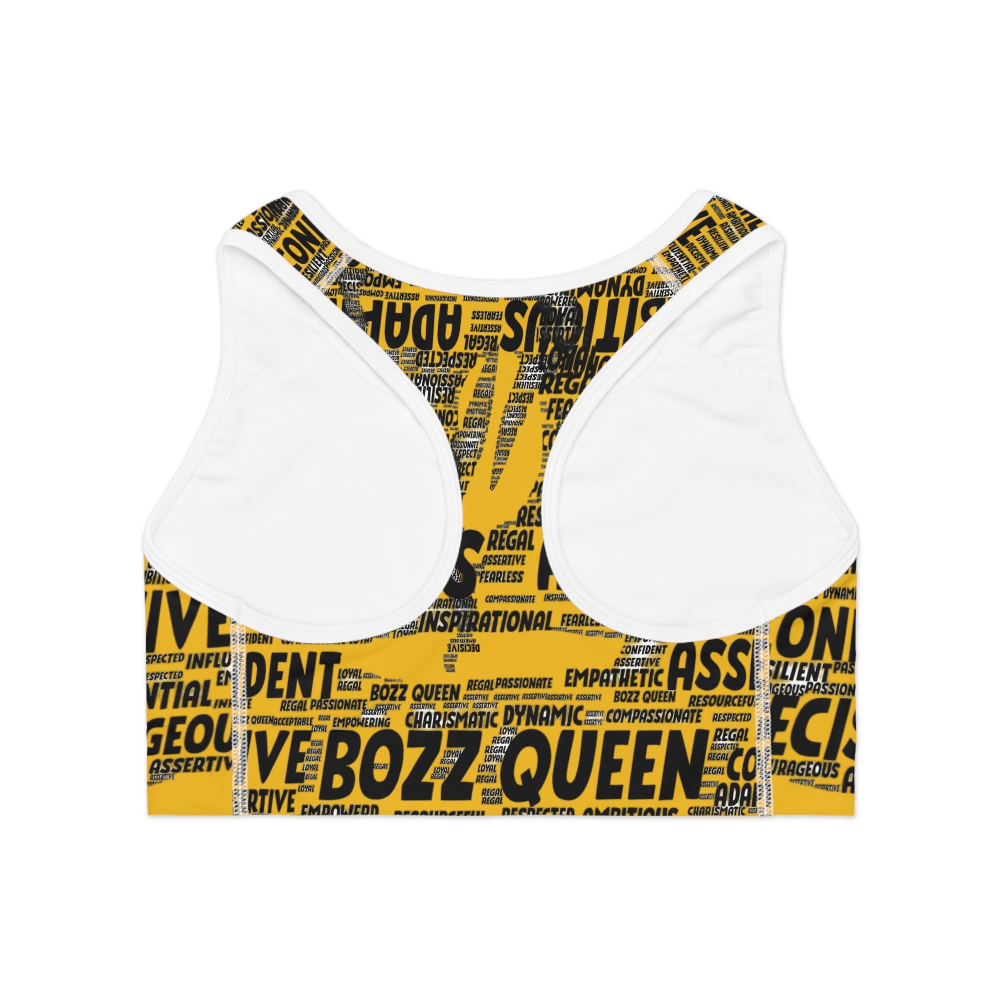 Empowering Sports Bra - Bozz Queen Origin Collection | Yellow & Black