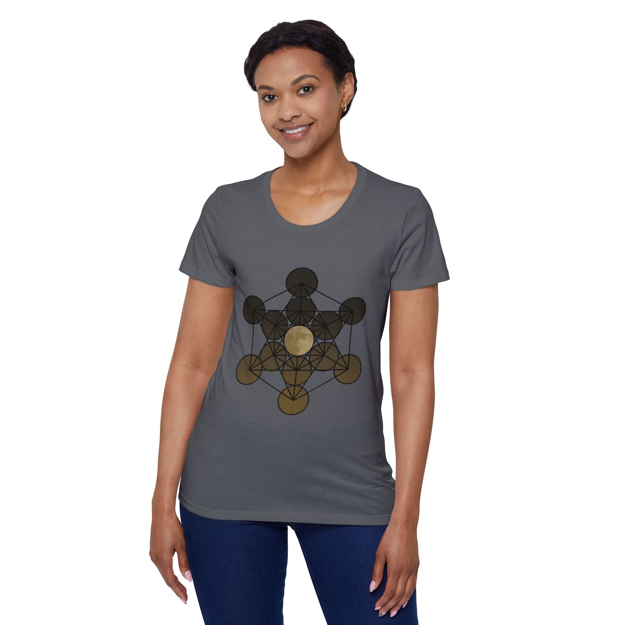 Bozz Queen Metatron's Cube Sacred Geometry T-Shirt - Women's Organic Cotton Tee