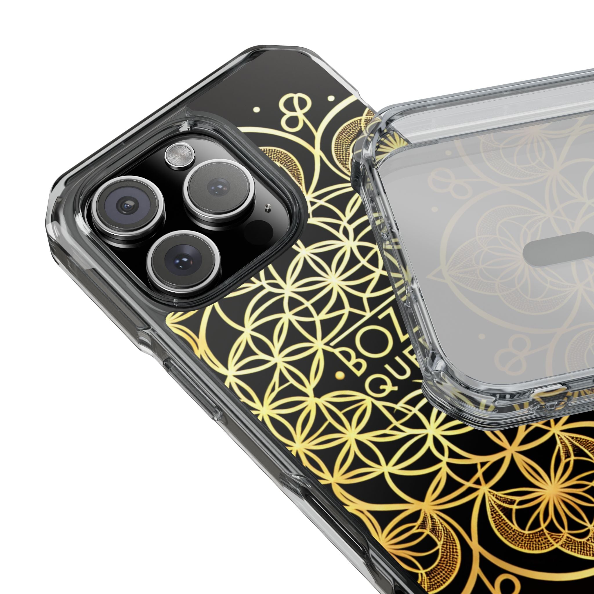 Magnetic Phone Case with Mandala Design, Boz Queen Protective Cover, Gift for Her, Bohemian Aesthetic, Unique Phone Accessory