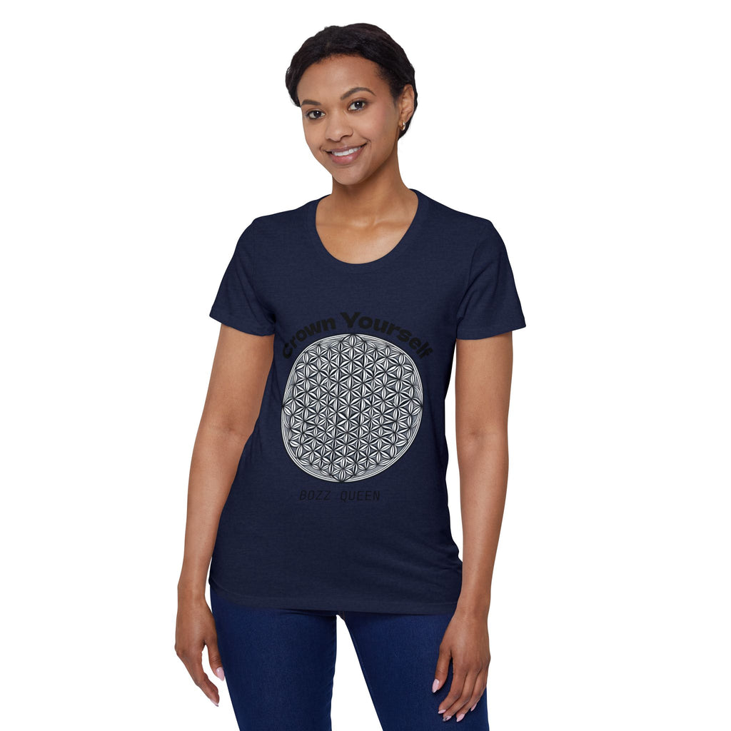 Bozz Queen Crown Yourself Sacred Geometry Goddess T-Shirt - Women's Organic Tee
