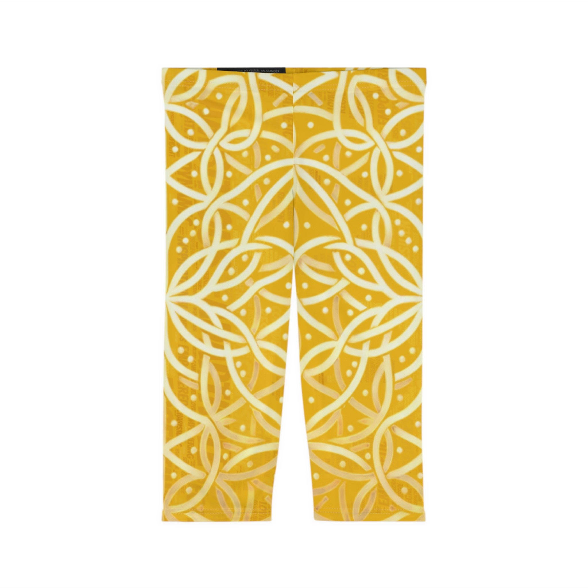 Yellow Chic Women's Capri Leggings - Stylish Yoga Pants & Activewear