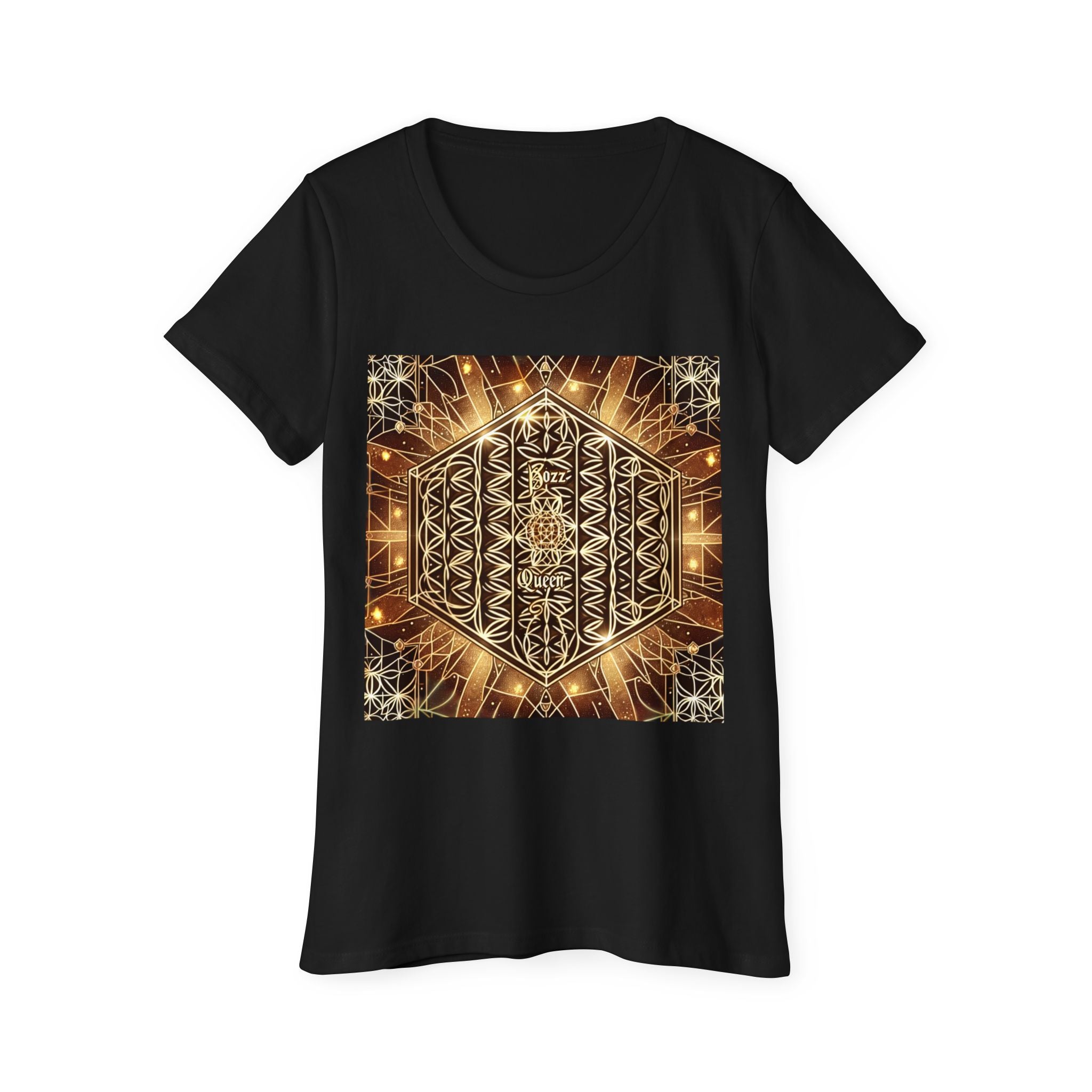 Bozz Queen Sacred Geometry Goddess T-Shirt - Women's Organic Cotton Tee