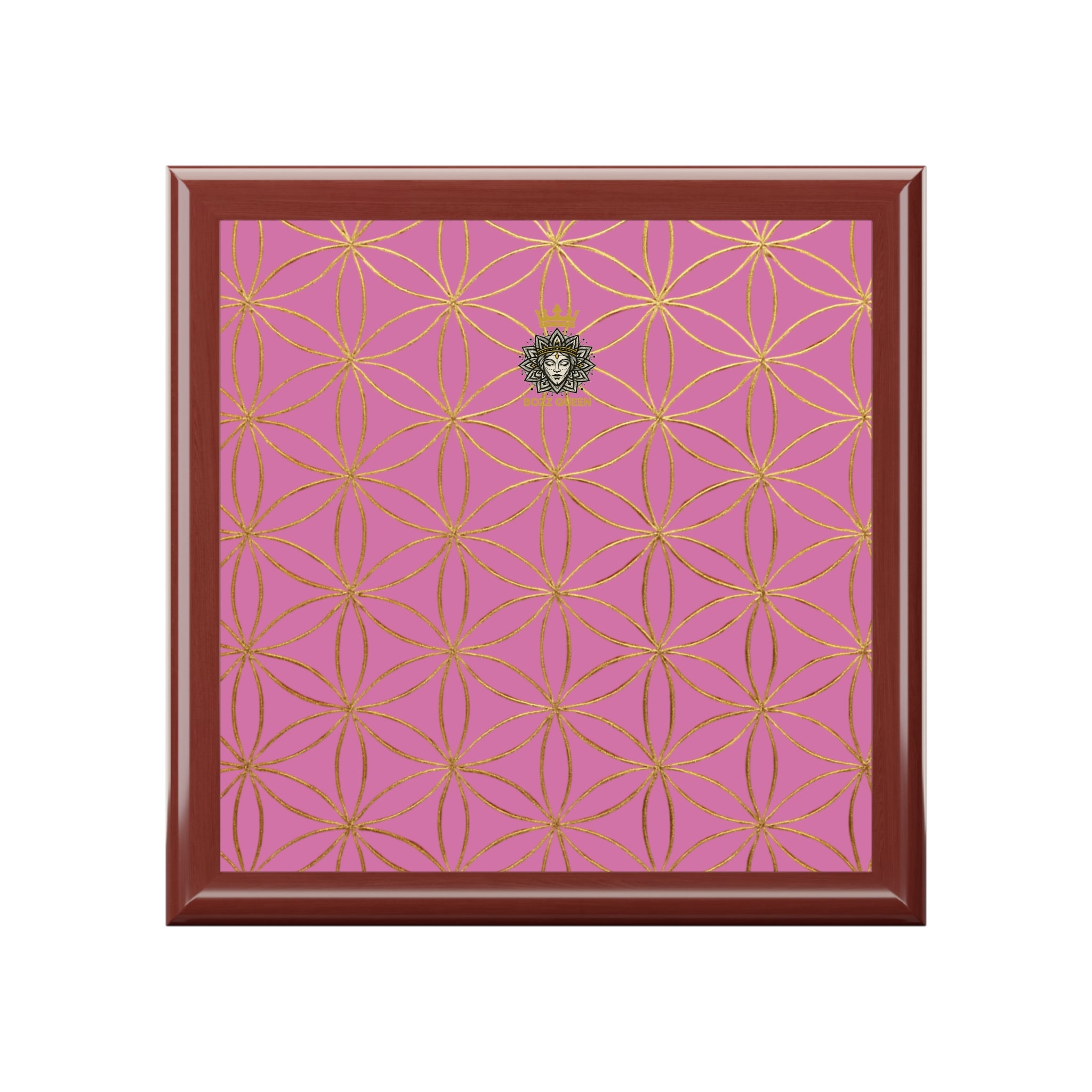 Flower of Life Jewelry Box - Light Pink Elegant Keepsake Organizer