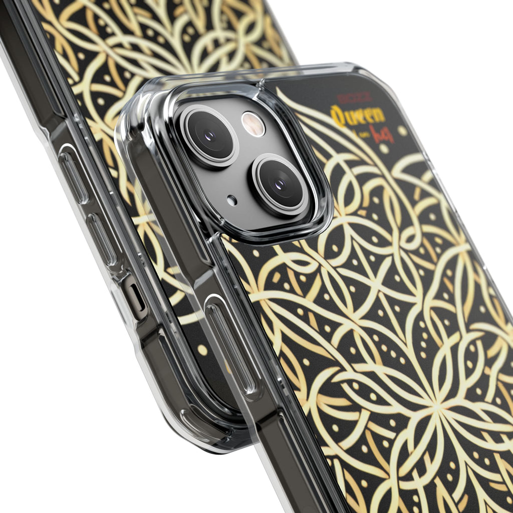 Elegant Floral Magnetic Phone Case, Clear Protective Cover, Unique Gift, Spring Accessories, Phone Protection, Trendy Case