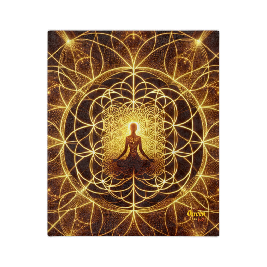 Meditation Goddess Microfiber Blanket | Cozy Spiritual Decor, Mindfulness Gift, Yoga Accessories, Home Comfort, Zen Atmosphere