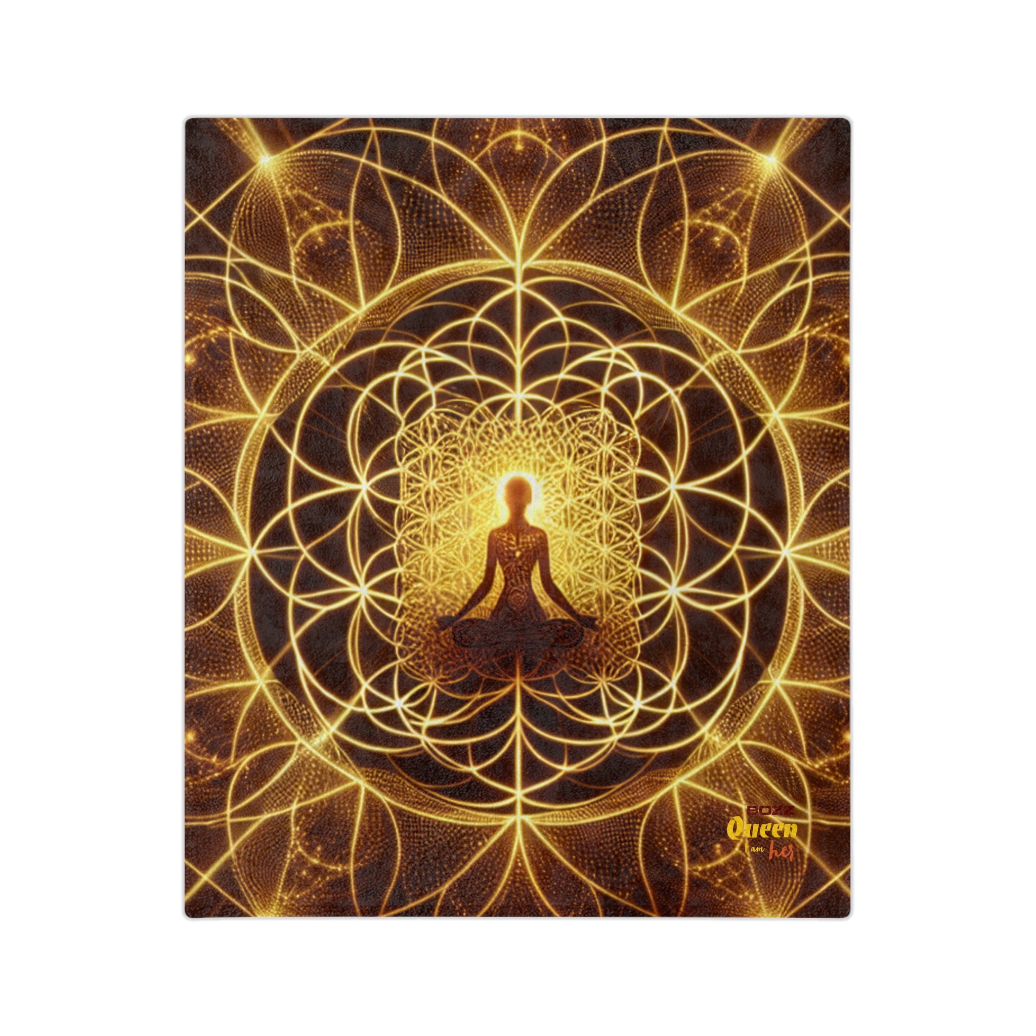 Meditation Goddess Microfiber Blanket | Cozy Spiritual Decor, Mindfulness Gift, Yoga Accessories, Home Comfort, Zen Atmosphere