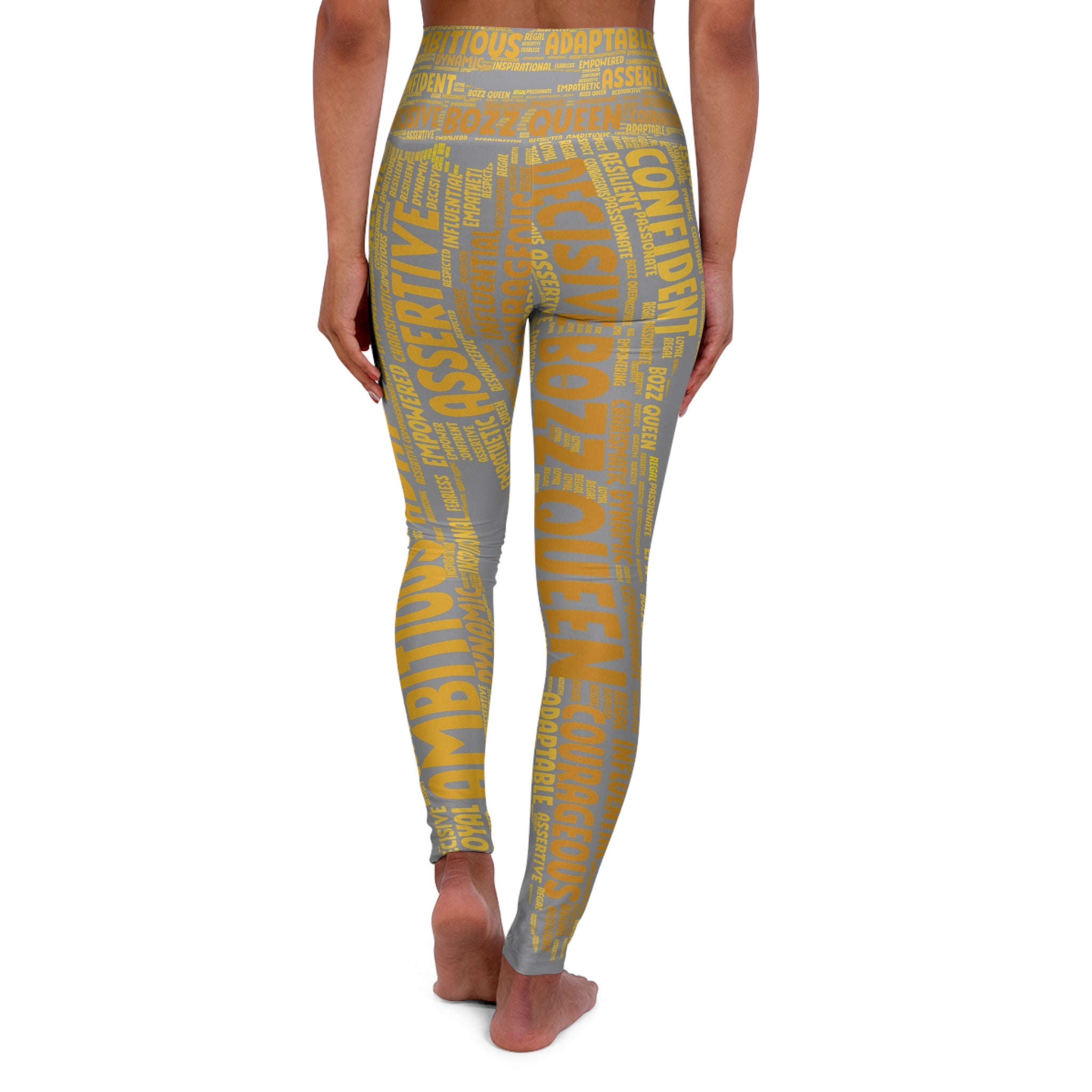 Empowering High Waisted Yoga Leggings - Motivational Activewear for Fitness, Workout, Yoga, Athleisure, Everyday Wear