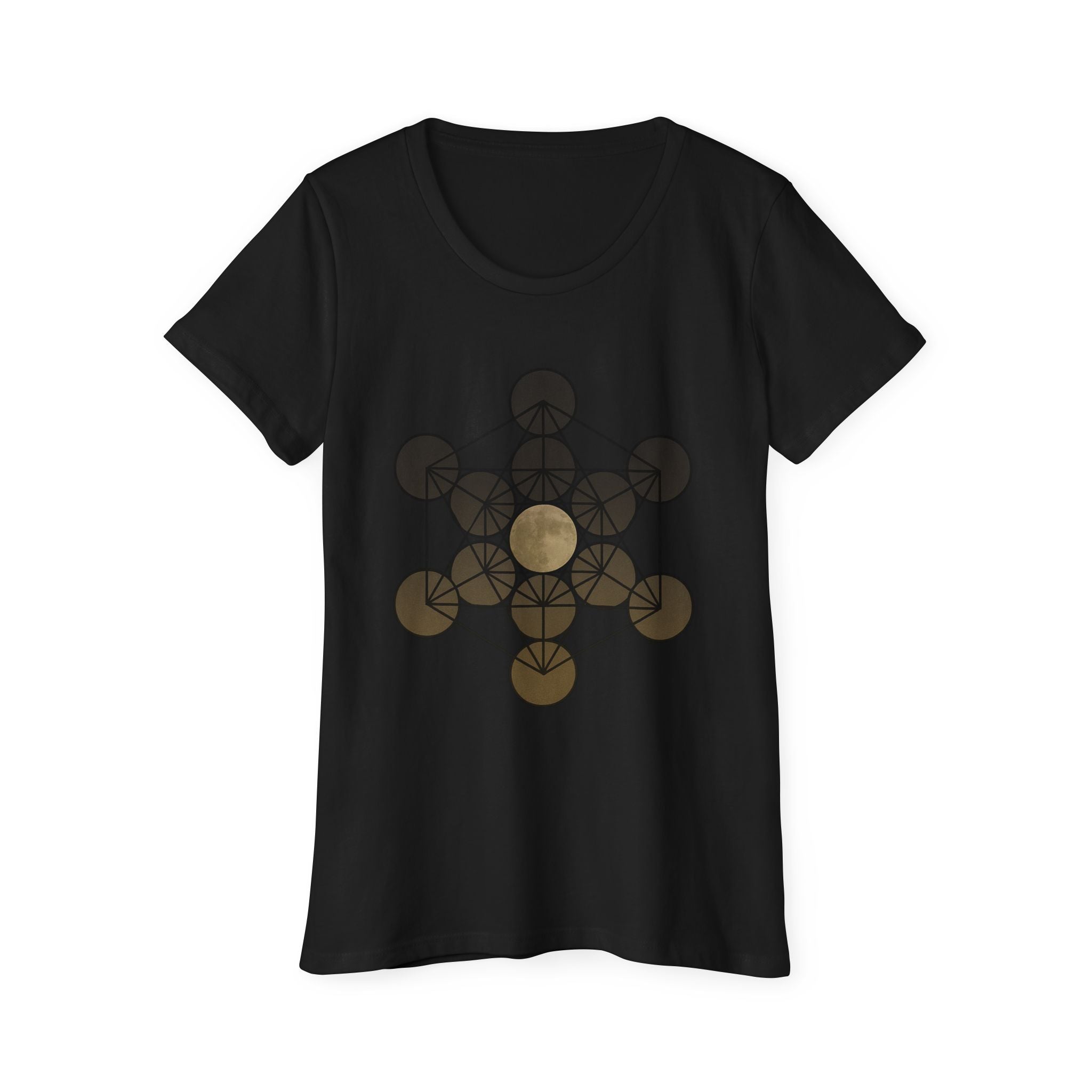 Bozz Queen Metatron's Cube Sacred Geometry T-Shirt - Women's Organic Cotton Tee