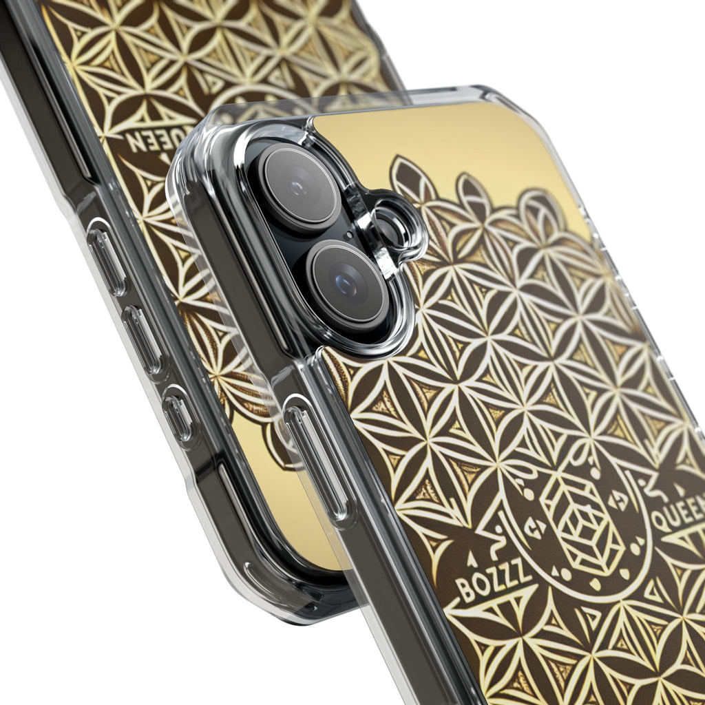 Magnetic Phone Case with Geometric Design, Aesthetic Impact Case for iPhone, Unique Phone Accessories, Gift for Her, Trendy Tech Gadget