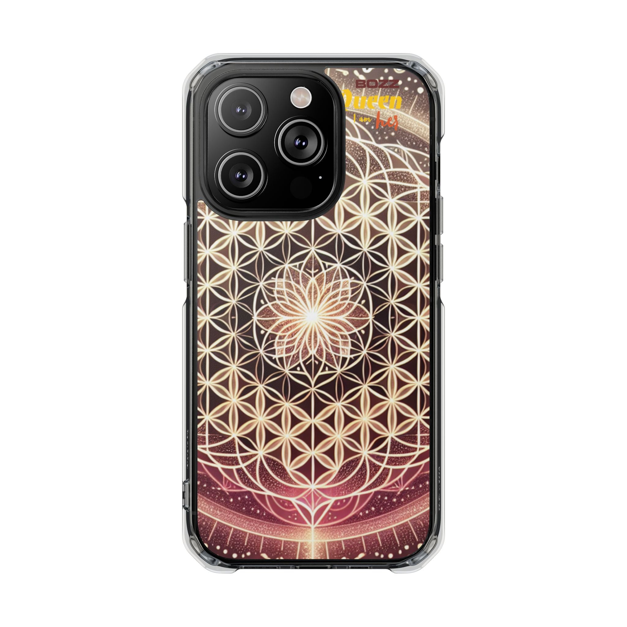 Magnetic Clear Impact Phone Cases, Protective Crystal Shells for Phone, Phone Accessories for Gift, Aura Design Case, Bohemian Style [...]