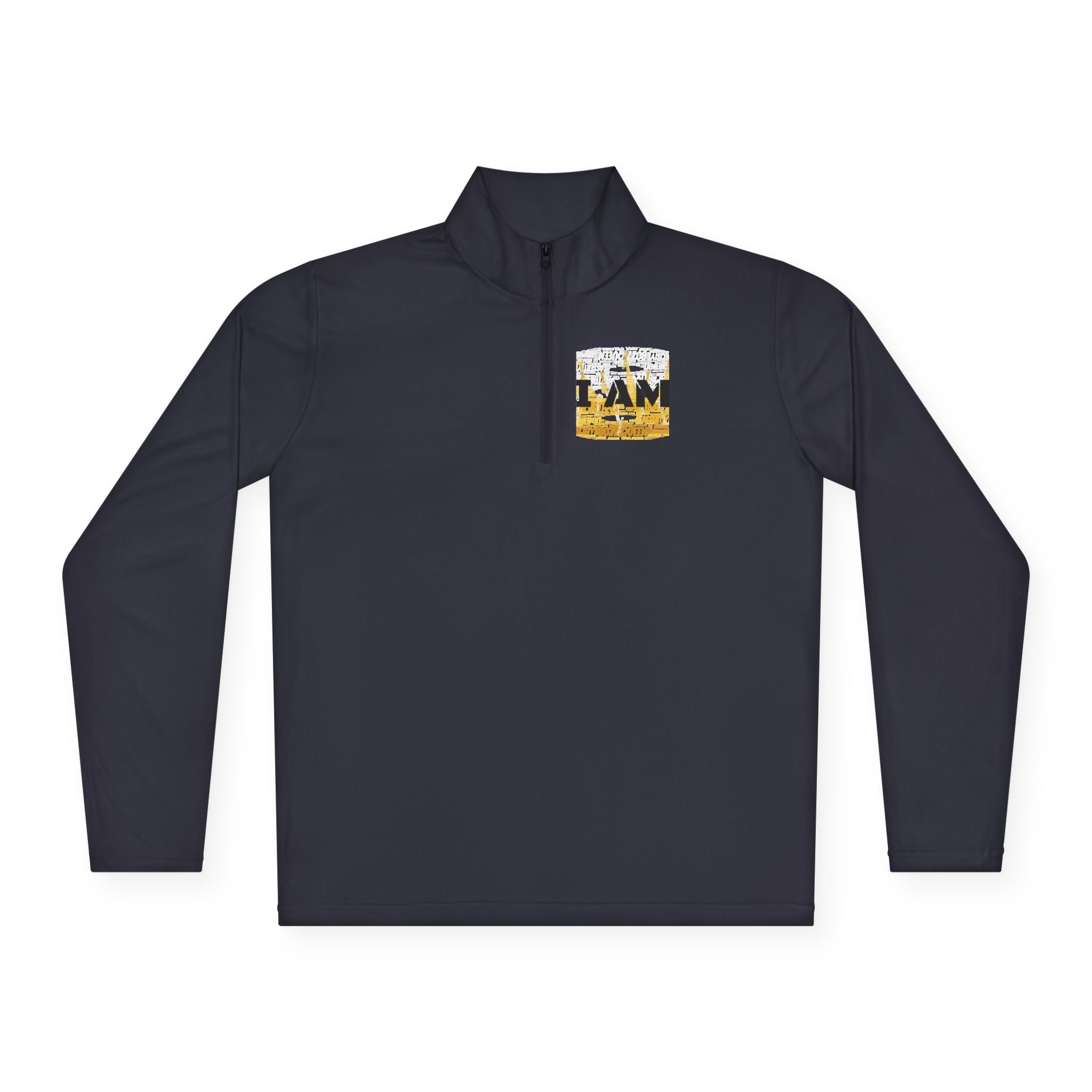 I AM Unisex Quarter-Zip Pullover - Motivational Activewear for Gym & Yoga