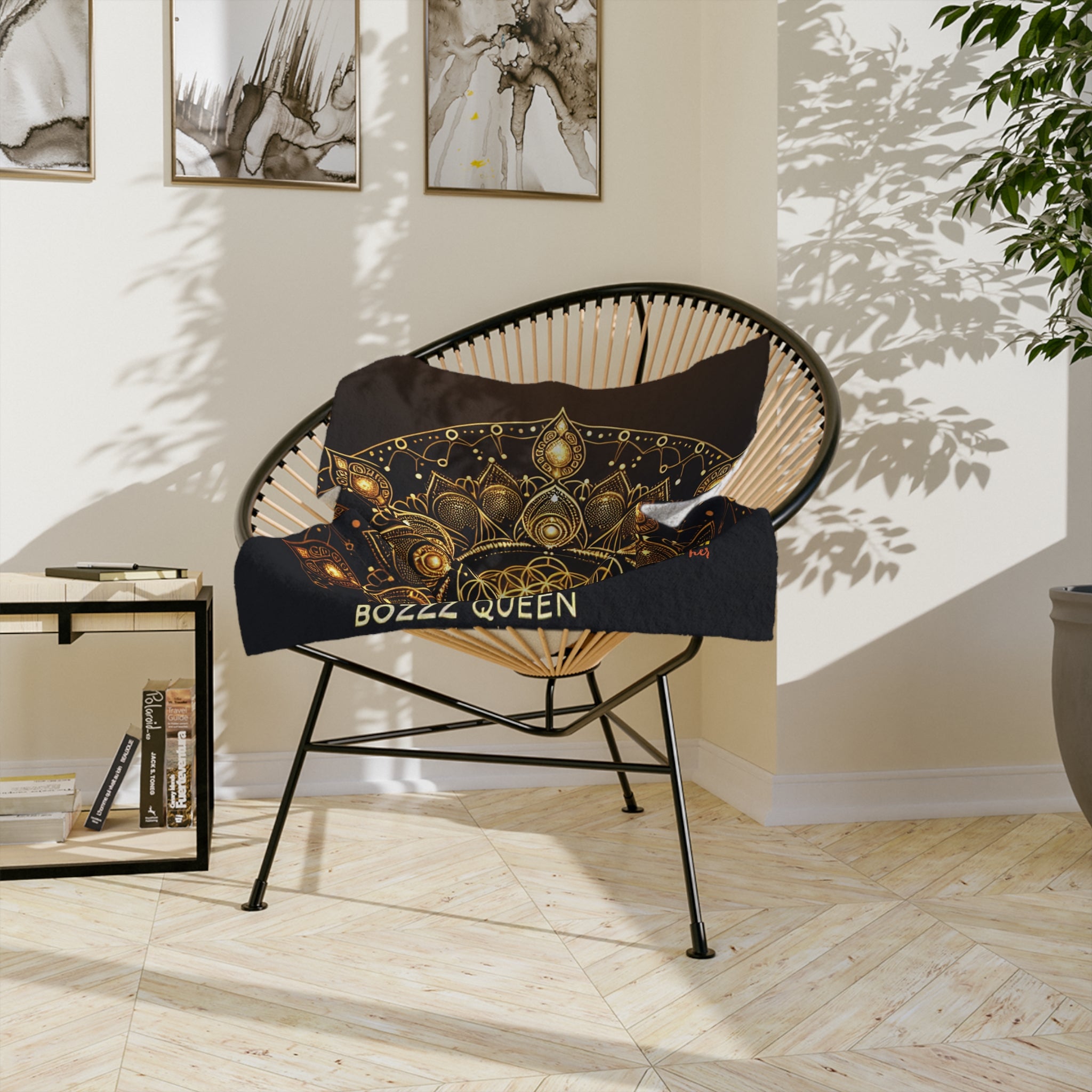 Mandala Velvet Blanket - Cozy Gift for Bohemian Decor, Home Accents, Meditation, Yoga, Queen Gifts