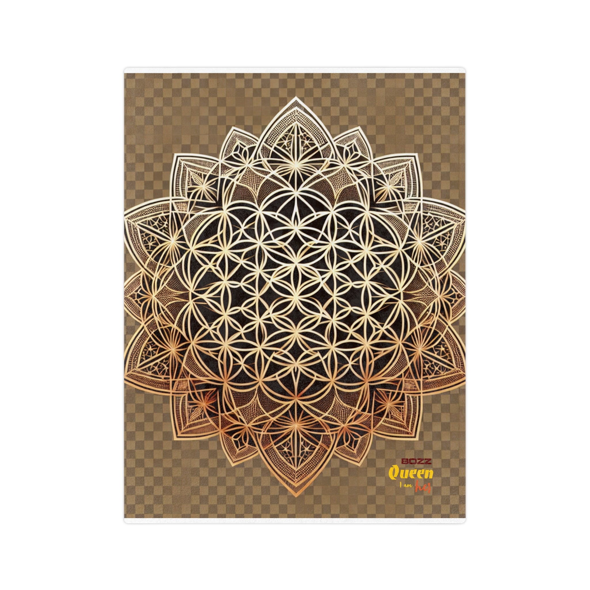 Exquisite Velveteen Microfiber Blanket - Cozy Mandala Design for Meditation, Home Decor, Gift, Yoga, Spa