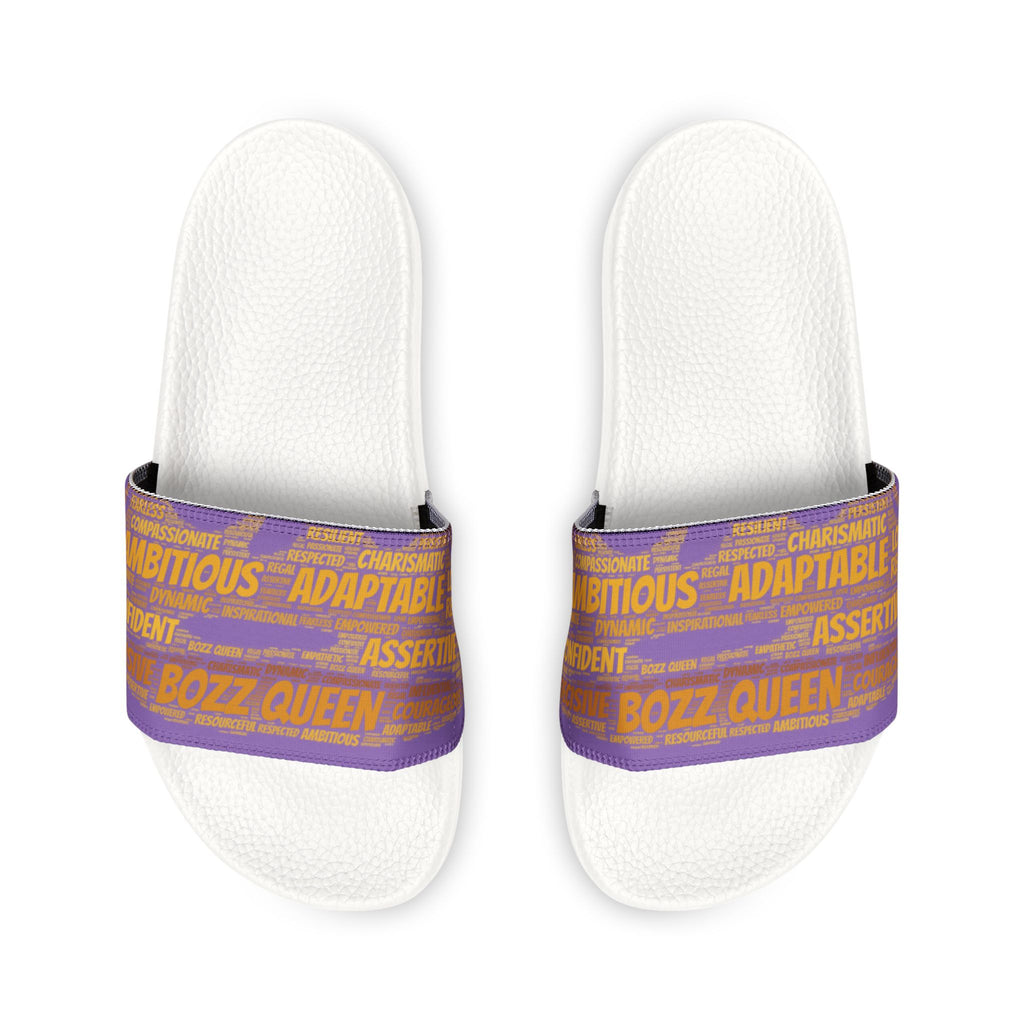 Bozz Queen Light Purple & Gold Women's Sandals - Removable Strap Beach Slides