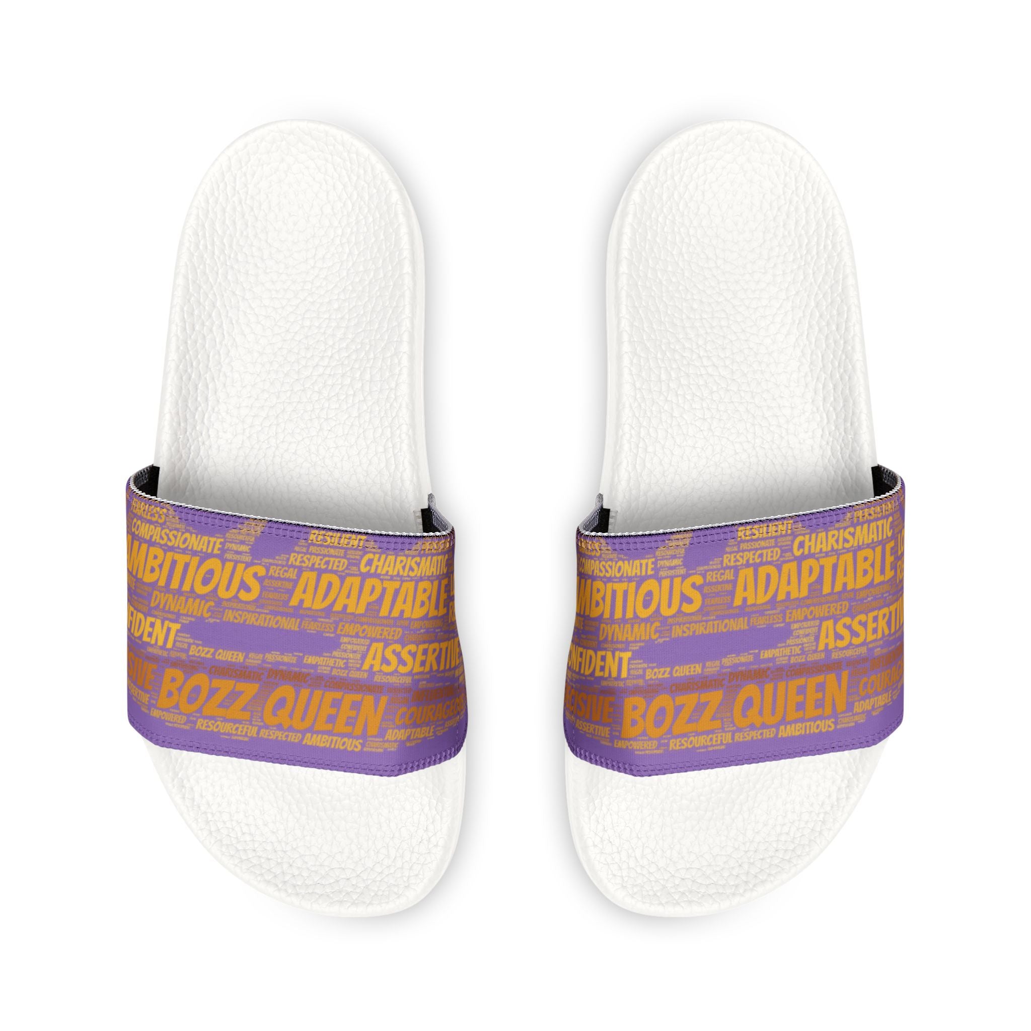 Bozz Queen Light Purple & Gold Women's Sandals - Removable Strap Beach Slides