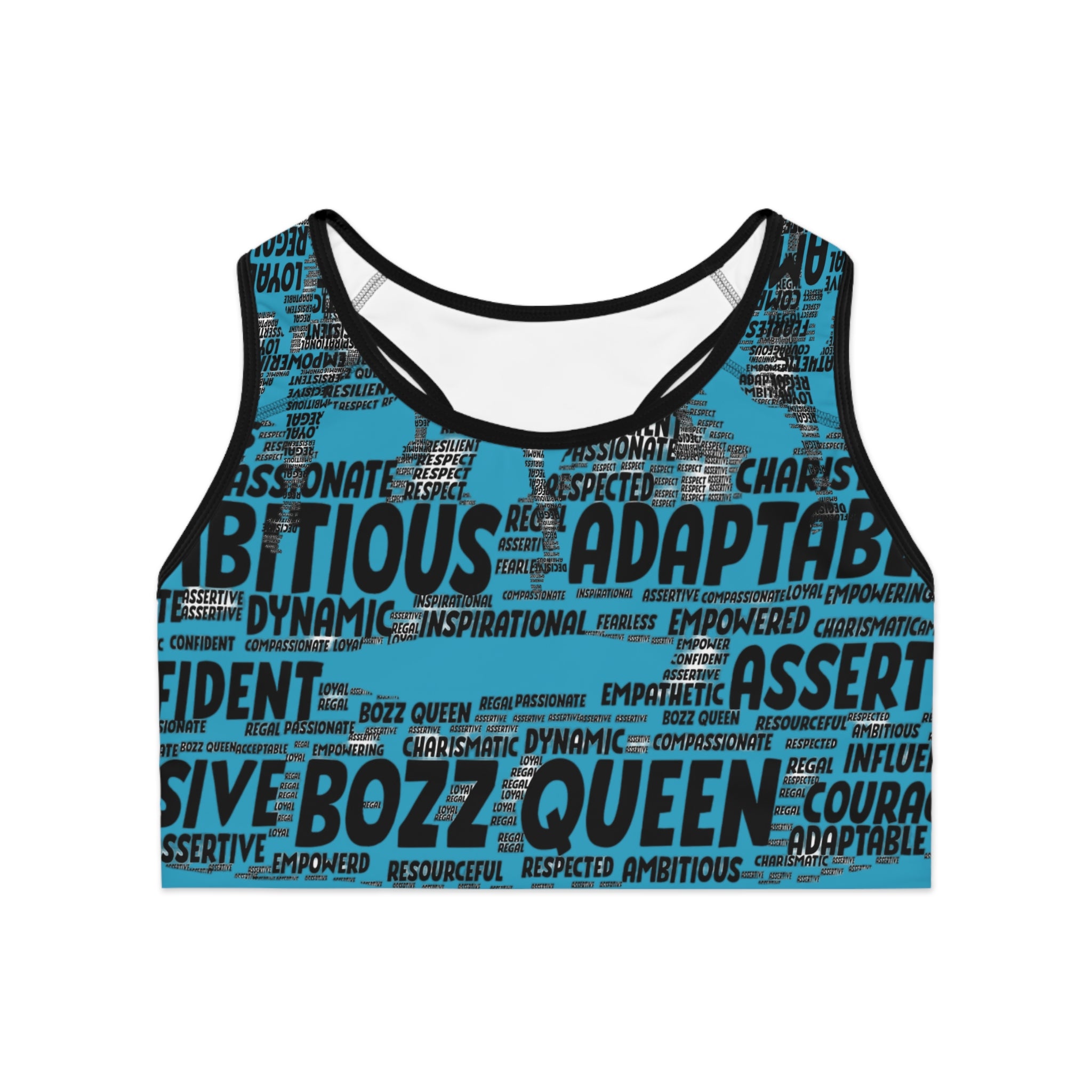 Empowering Sports Bra - Bozz Queen Origin Collection | Turquoise & Black